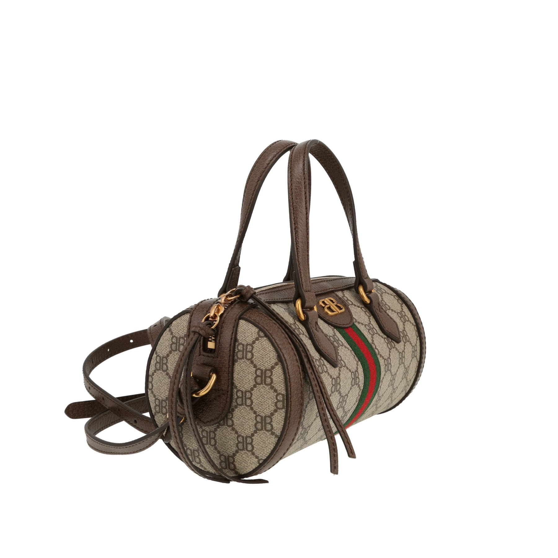 Bolso bandolera Balenciaga   en lona monogram beige y cuero marrón