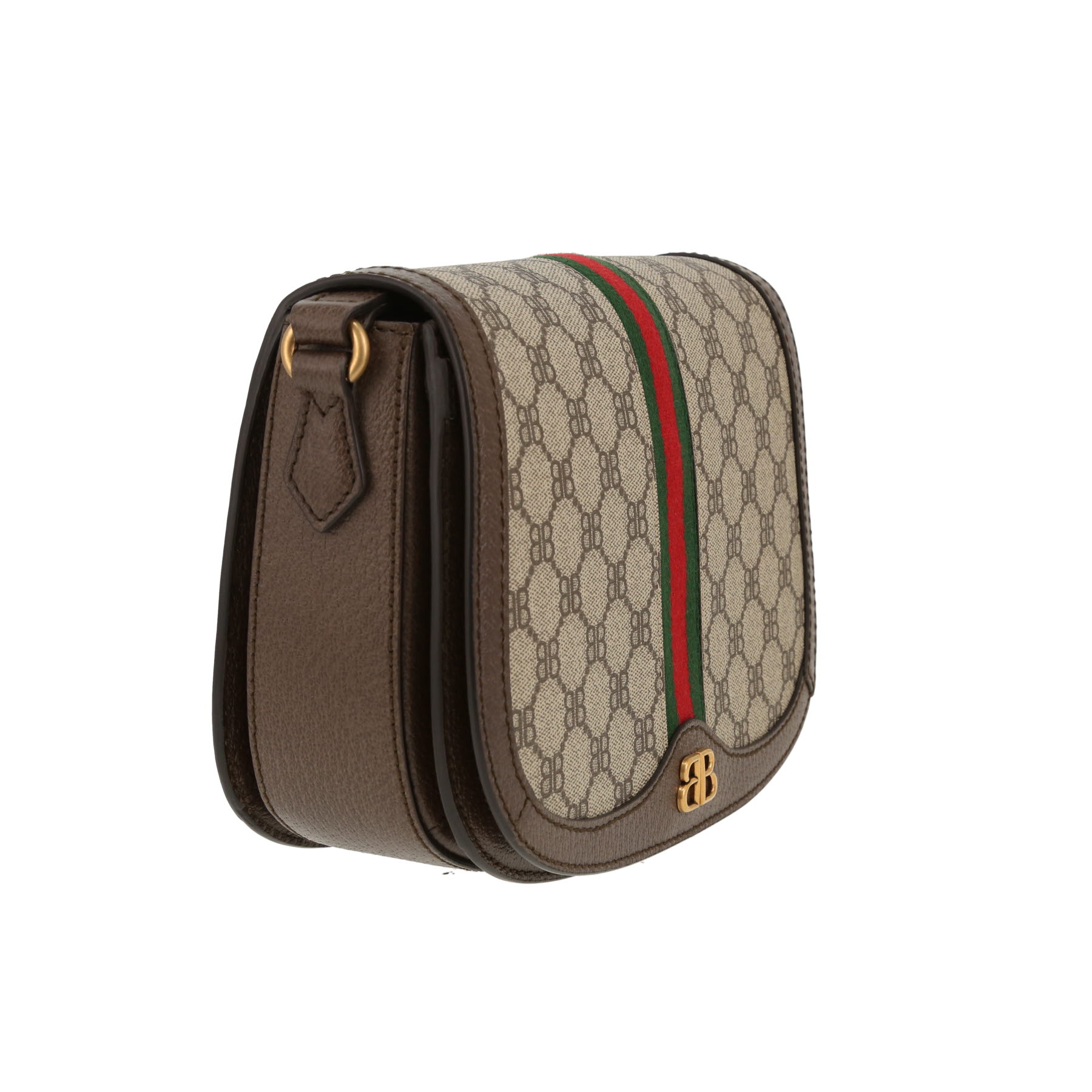 Bolso bandolera Balenciaga   en lona monogram beige y cuero marrón