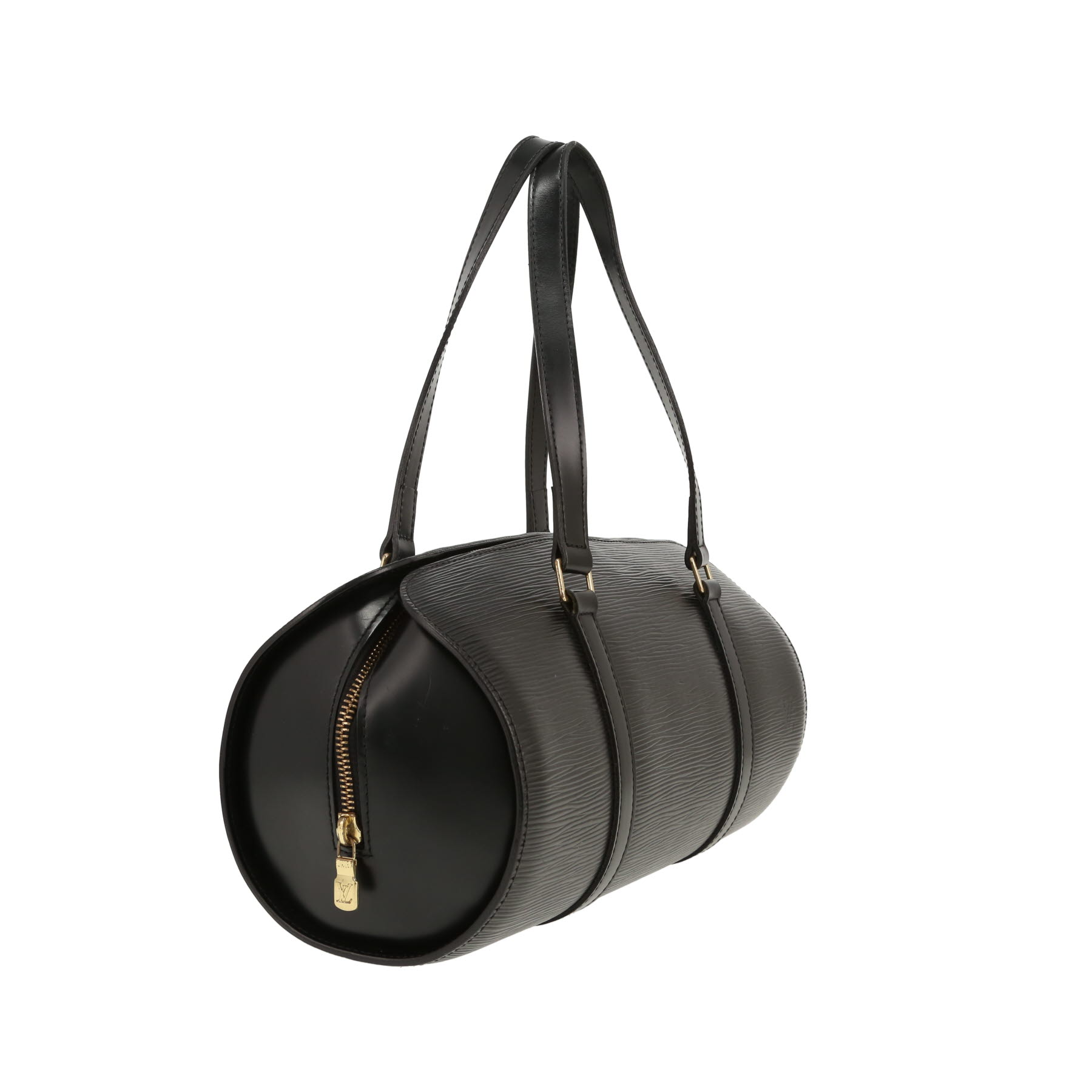 Bolso de mano Louis Vuitton  Papillon en cuero Epi negro
