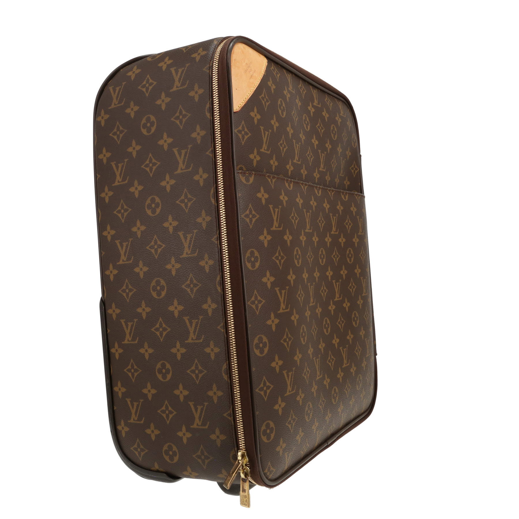 Maleta Louis Vuitton  Pegase en lona Monogram marrón y cuero natural