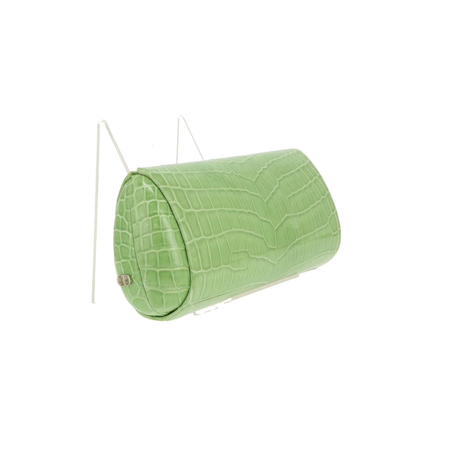 Dior   pouch  in green crocodile