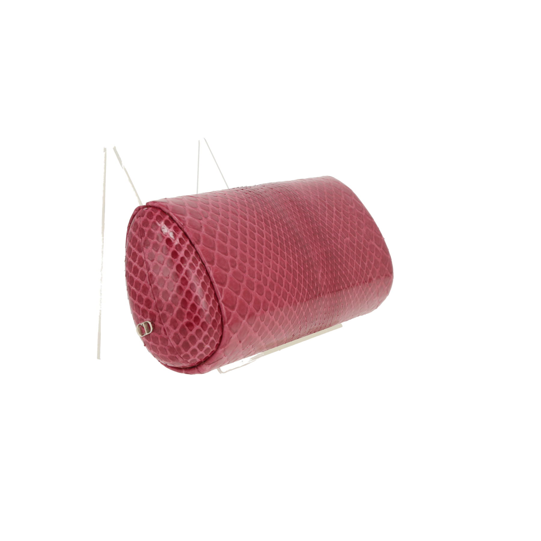 Bolsito de mano Dior   en piel de pitón color frambuesa