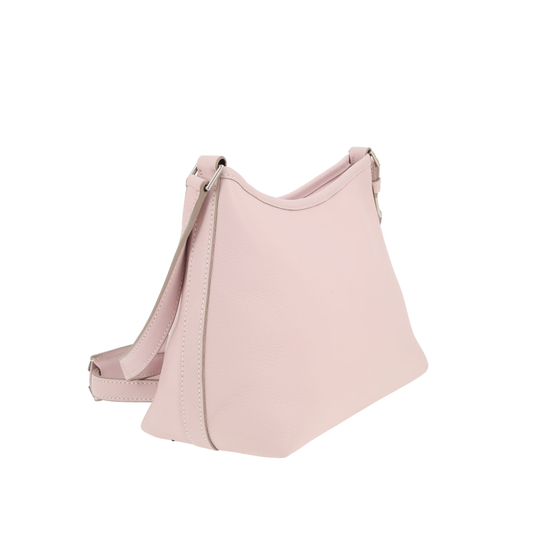 Bolso bandolera Hermès  Berlingot en cuero swift Rose Dragee