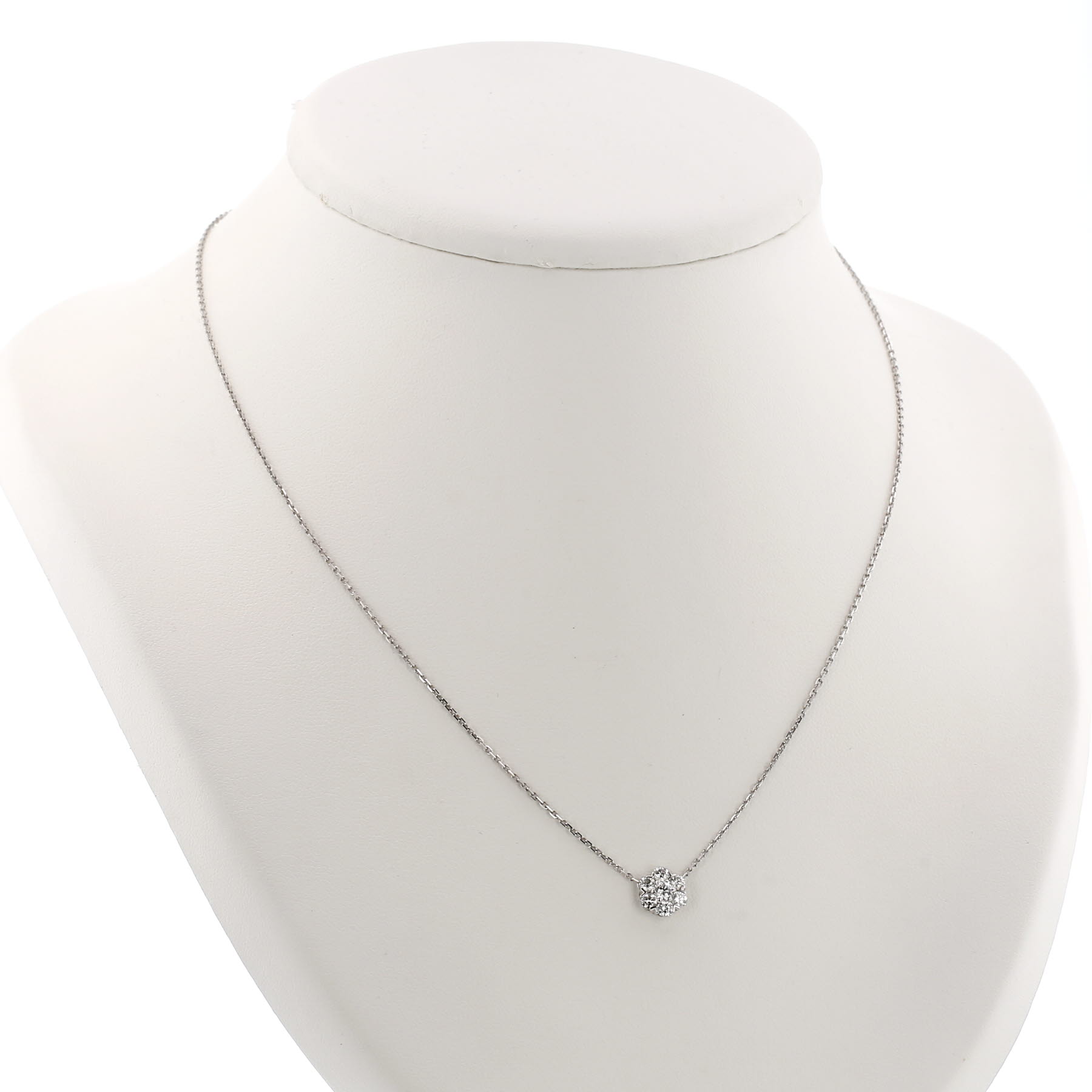 Van Cleef & Arpels Fleurette necklace in white gold and diamonds