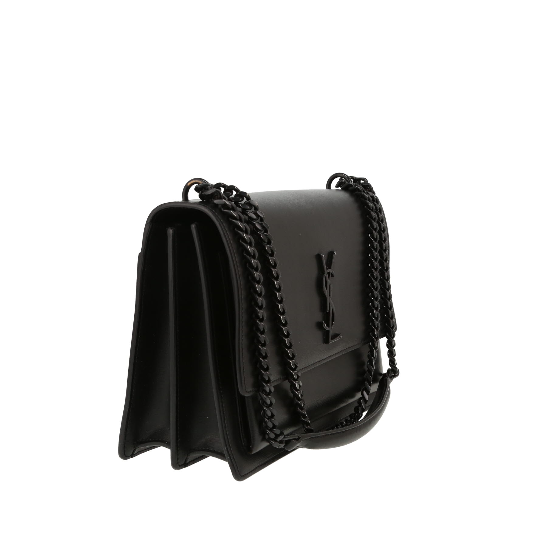 Bolso bandolera Saint Laurent  Sunset en cuero negro