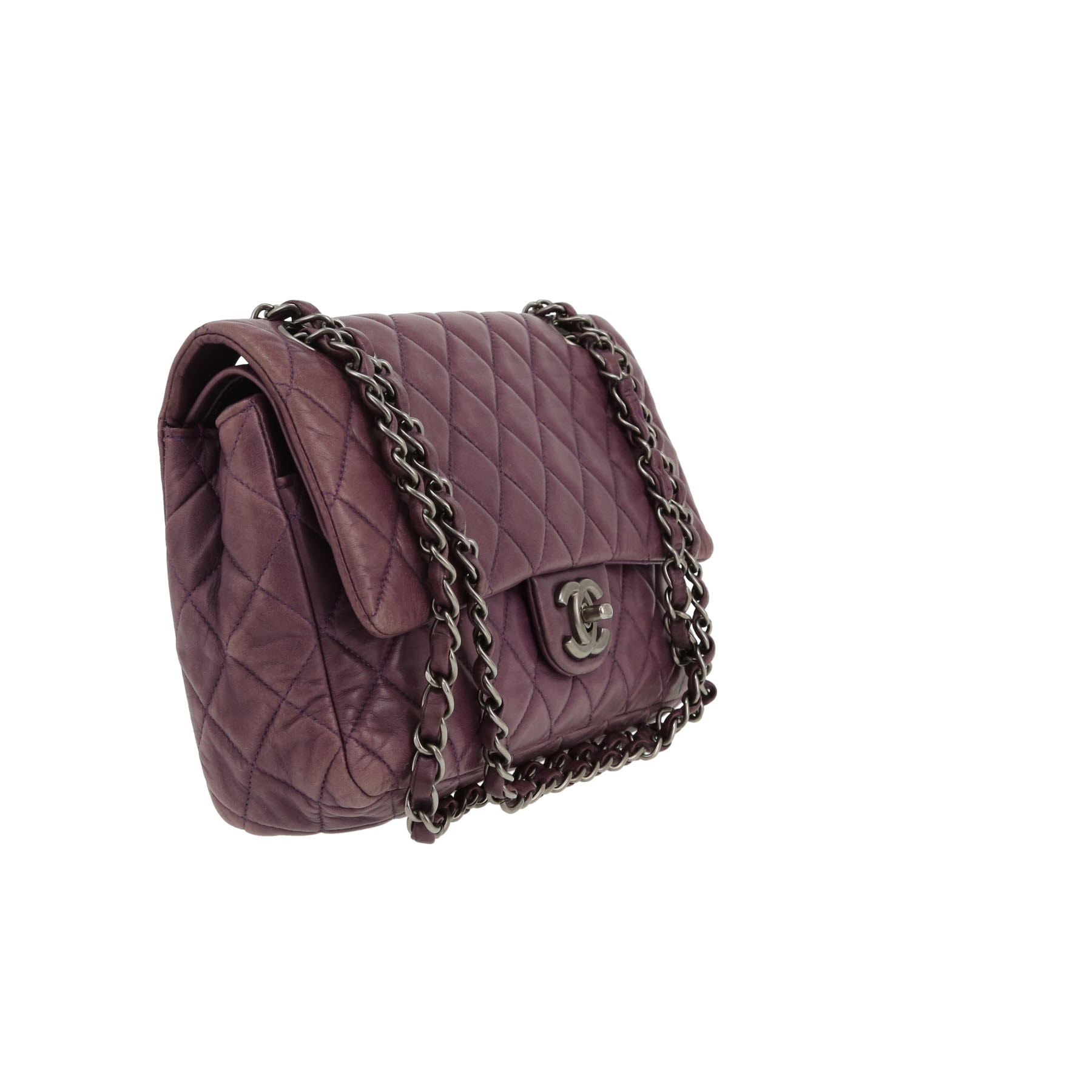 Bolso de mano Chanel  Timeless Classic en cuero acolchado violeta