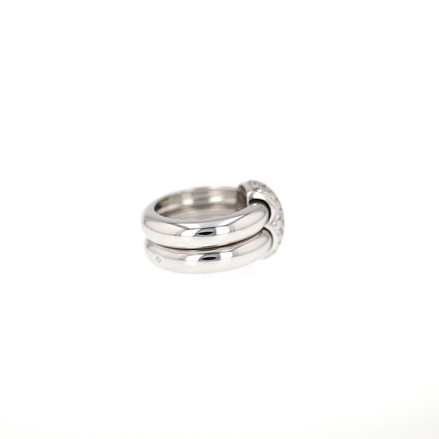 Chaumet Duo ring in white gold and diamonds