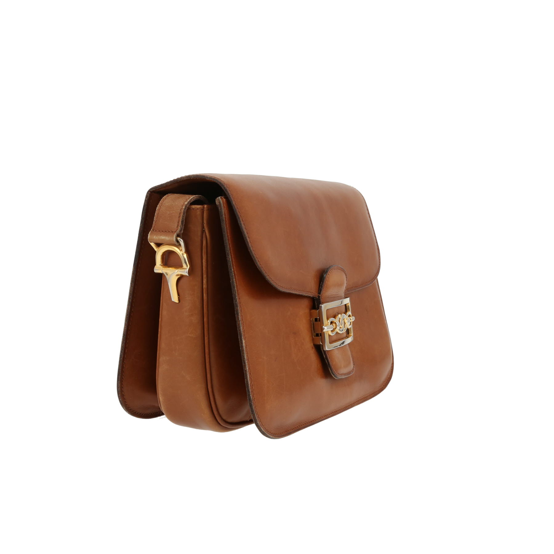 Bolso de mano Celine  Vintage en cuero marrón