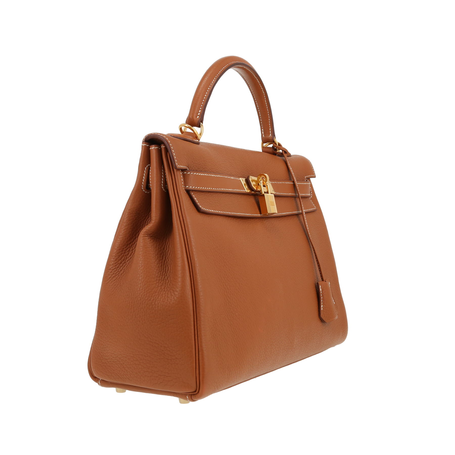 Hermès  Kelly 32 cm handbag  in gold togo leather