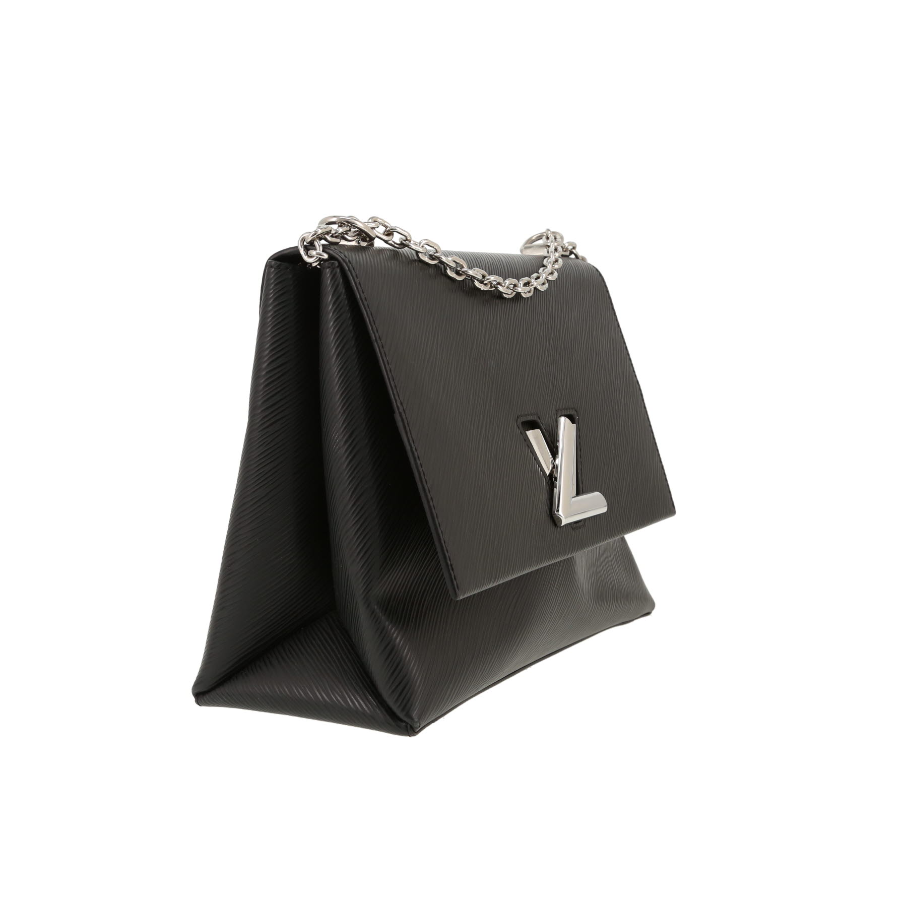 Bolso bandolera Louis Vuitton  Twist modelo grande  en cuero Epi negro