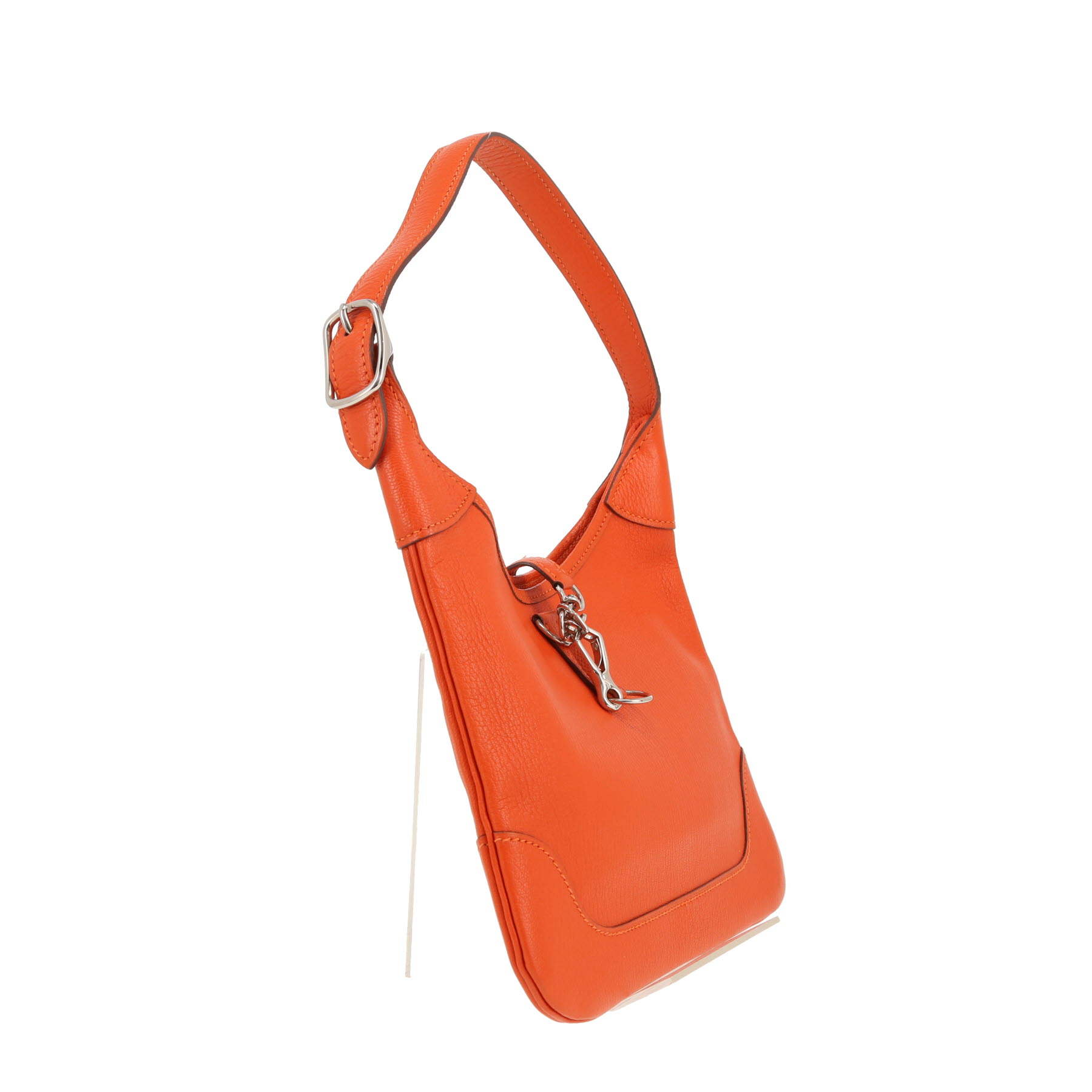 Bolso de mano Hermès  Trim modelo pequeño  en cuero Mysore naranja