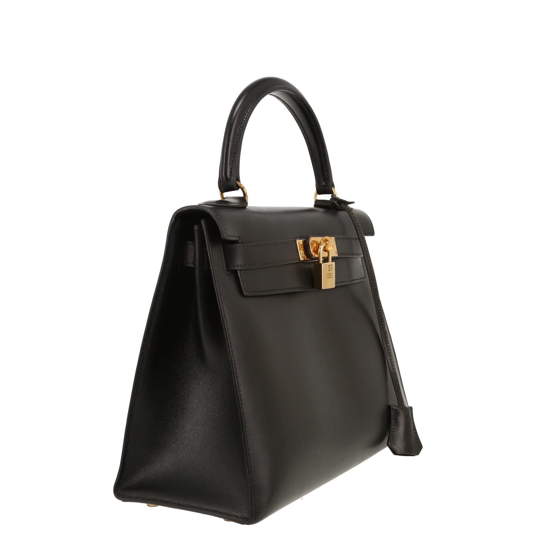 Hermès  Kelly 28 cm handbag  in black box leather