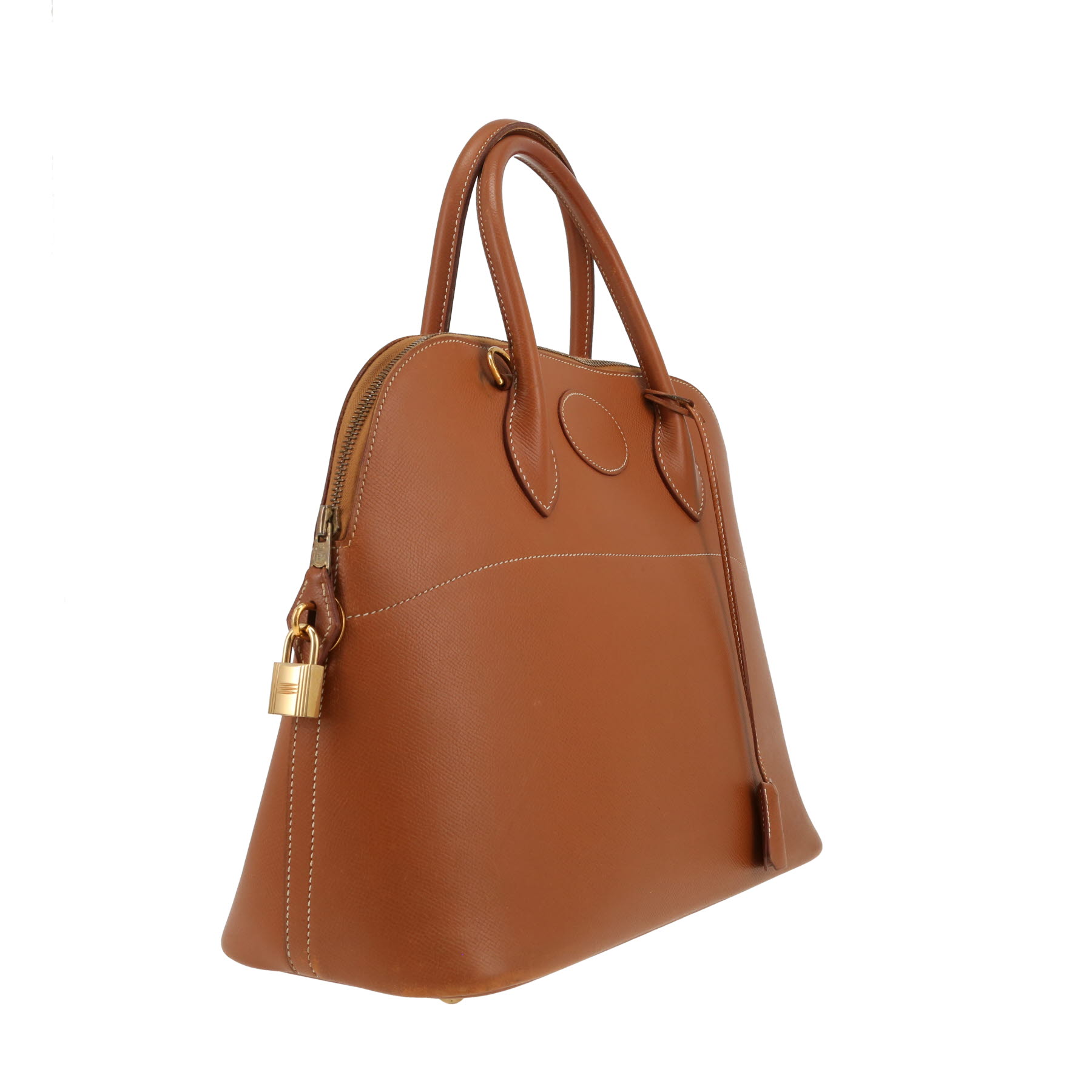 Hermès  Bolide 35 cm handbag  in gold Courchevel leather