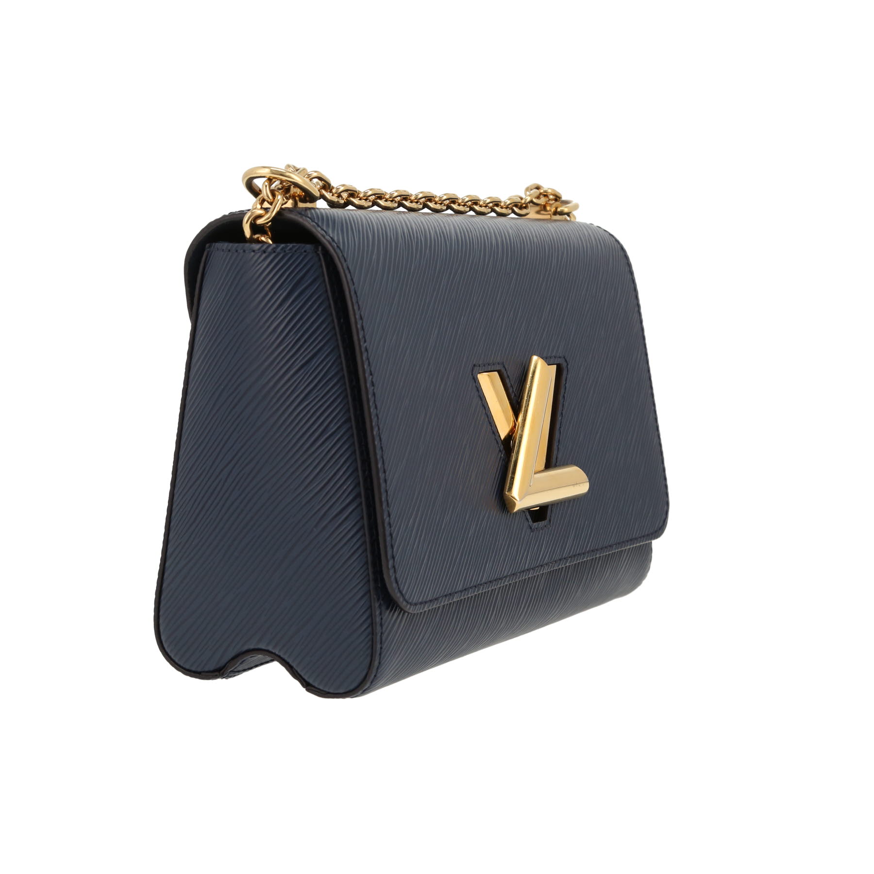 Bolso bandolera Louis Vuitton  Twist en cuero Epi azul marino