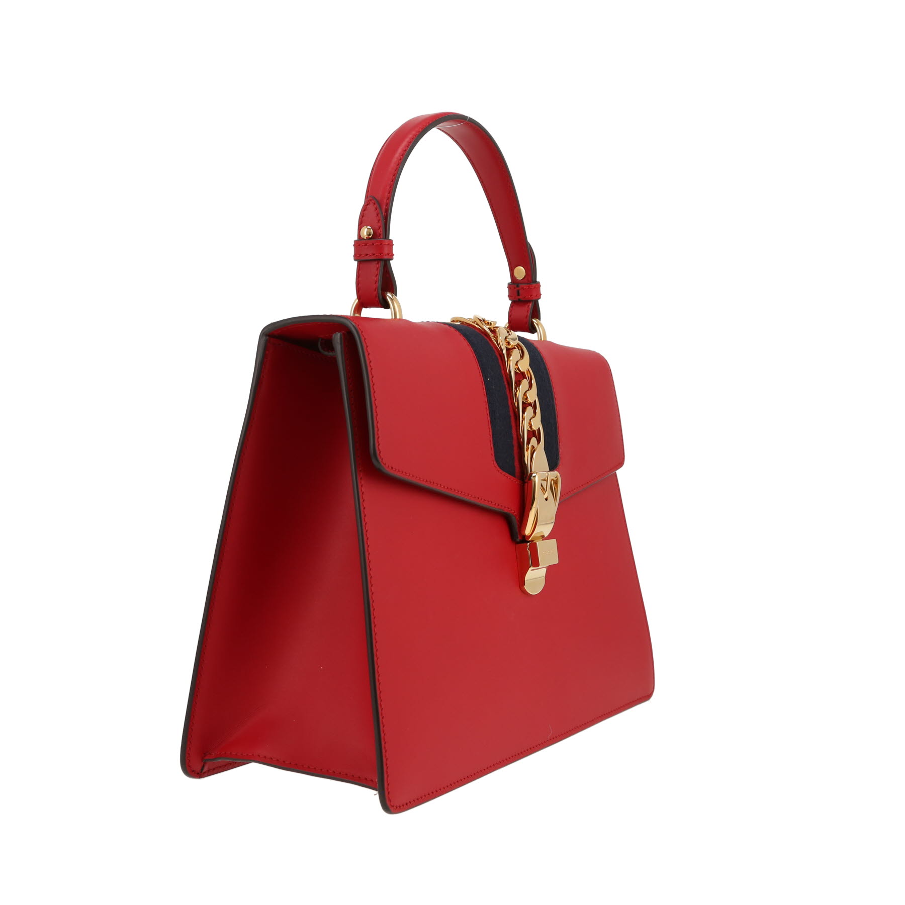 Gucci  Sylvie handbag  in red leather