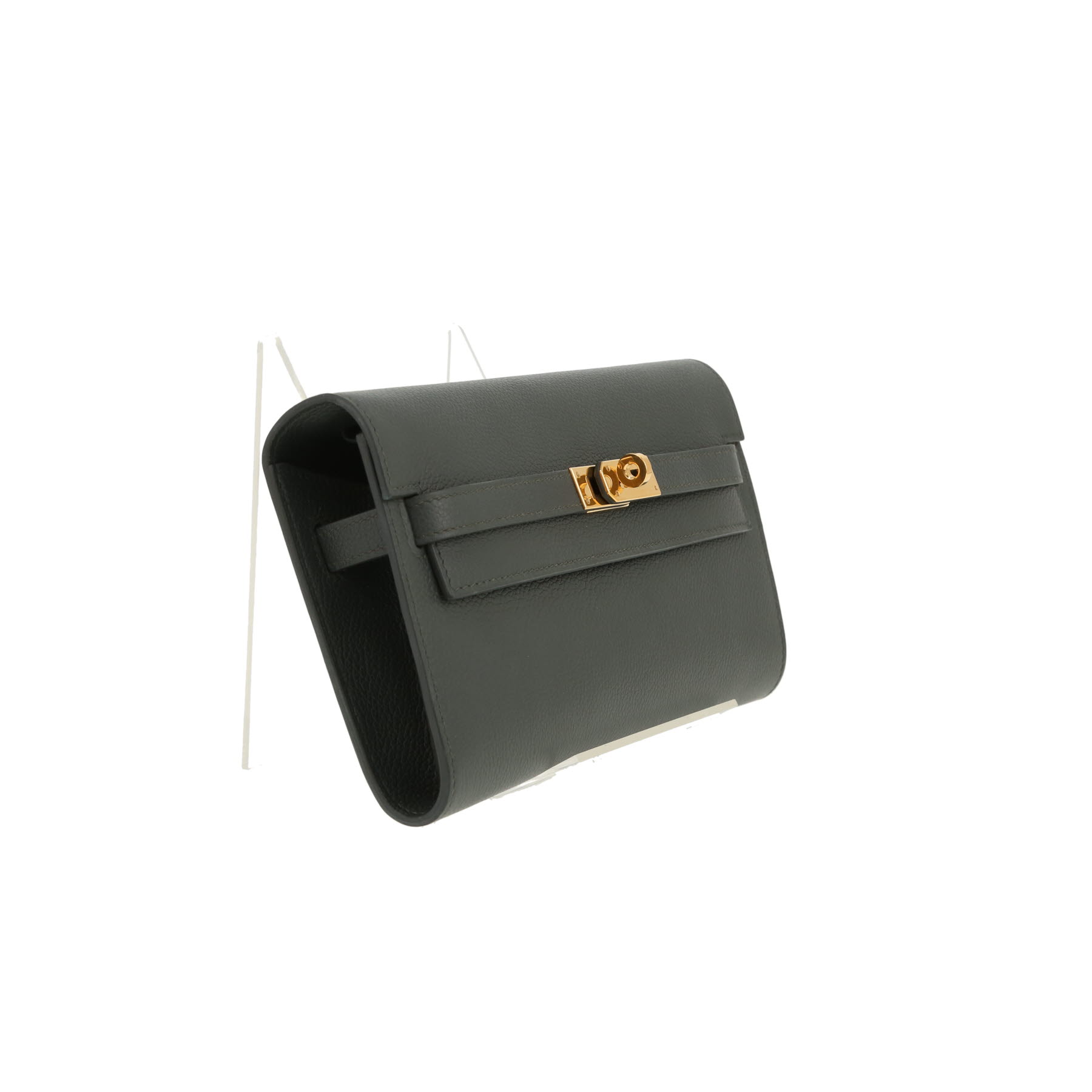 Bolso bandolera Hermès  Kelly To Go en cuero Evercolor Vert Mangrove