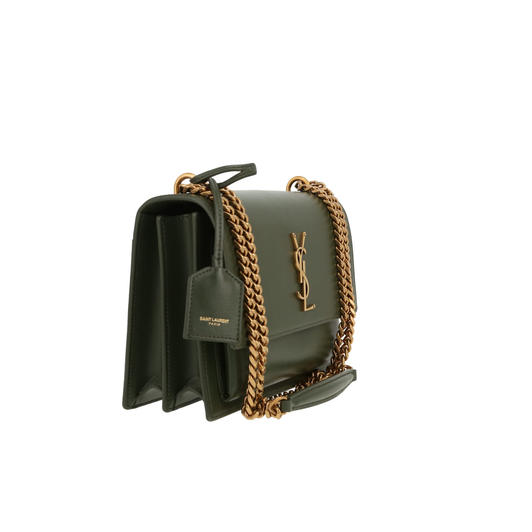 Bolso bandolera Saint Laurent  Sunset en cuero verde