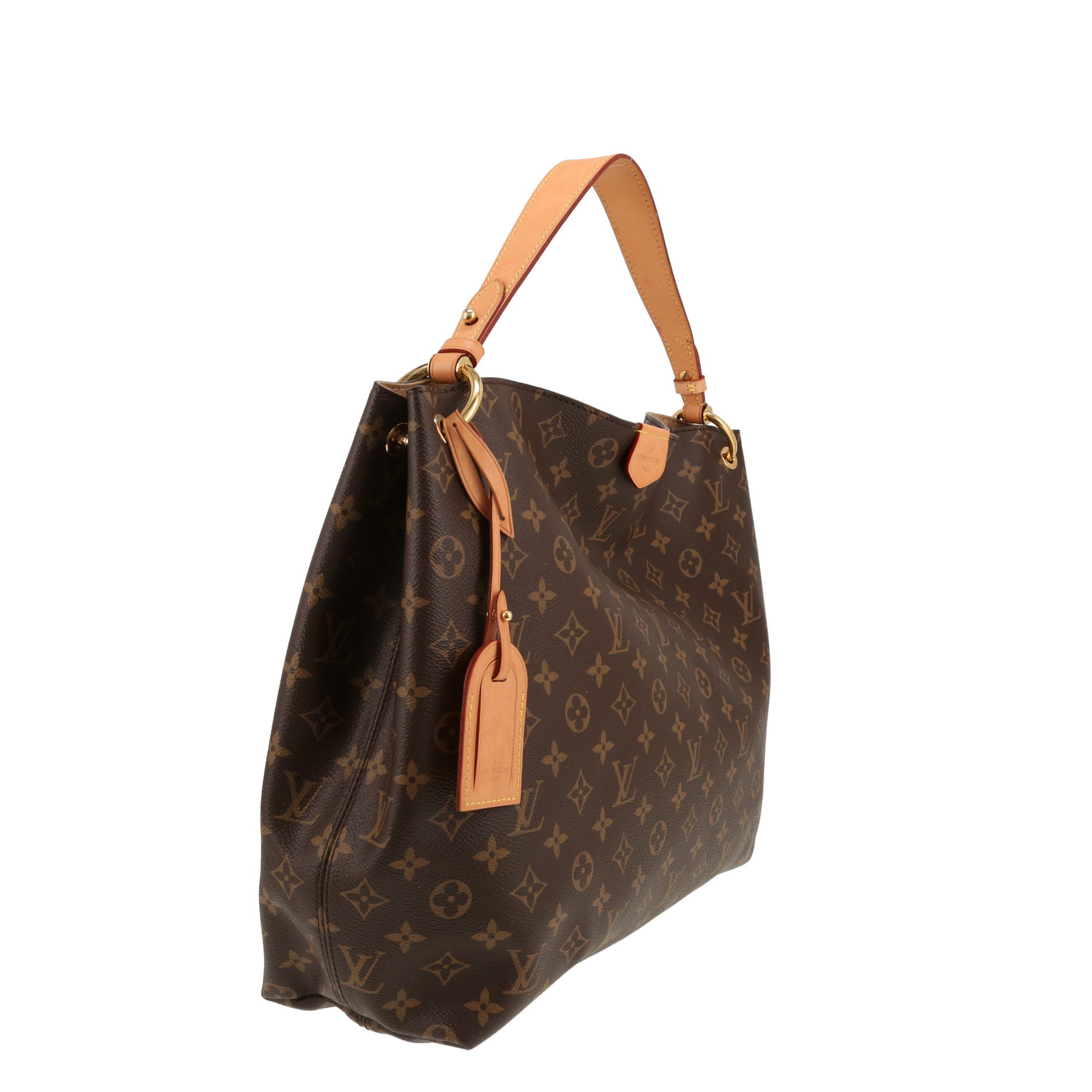 Sac à main Louis Vuitton  Graceful en toile monogram marron et cuir naturel