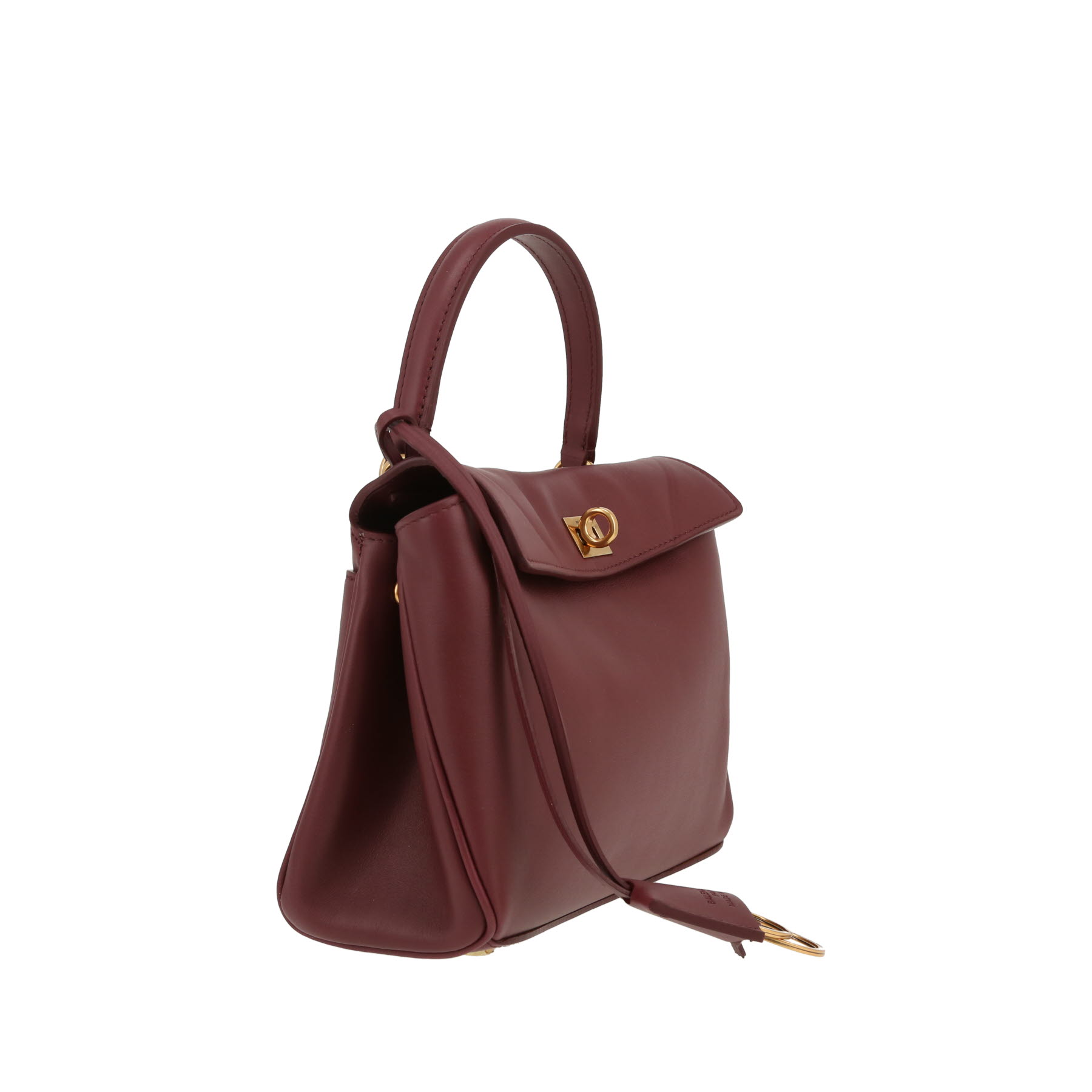 Bolso bandolera Balenciaga  Rodeo mini  en cuero color burdeos