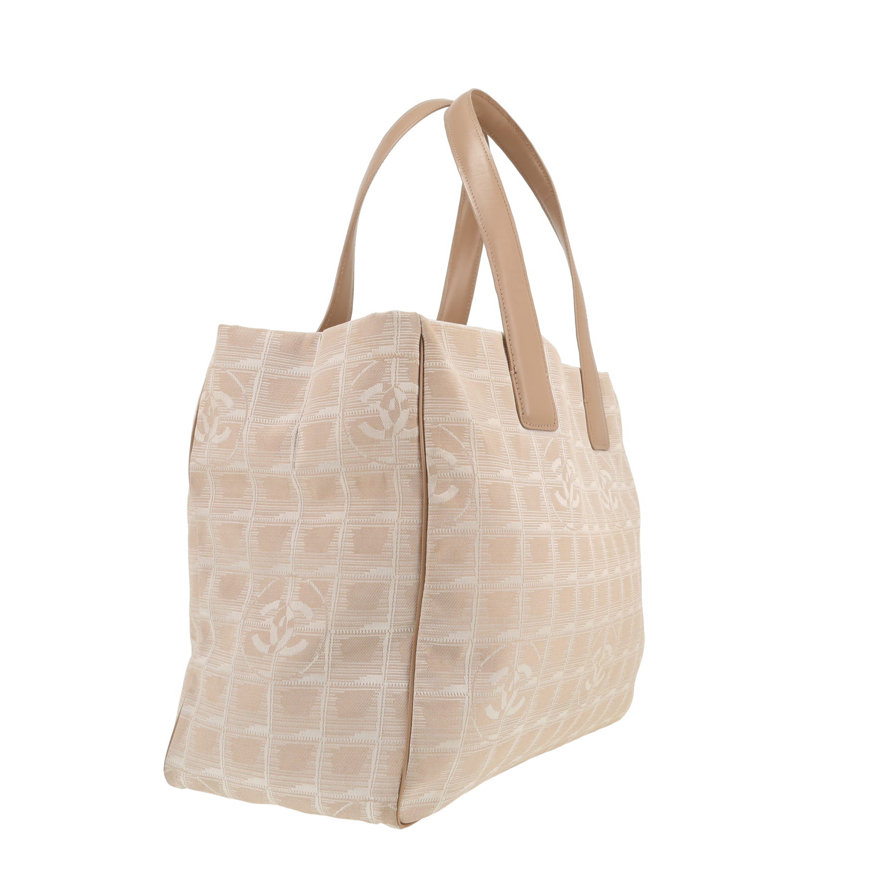 Bolso de mano Chanel   en lona beige y cuero beige