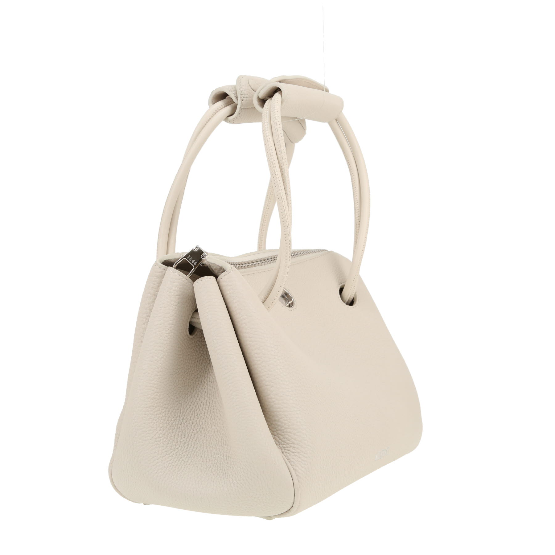 Loewe  Madrid small model  handbag  in white grained leather