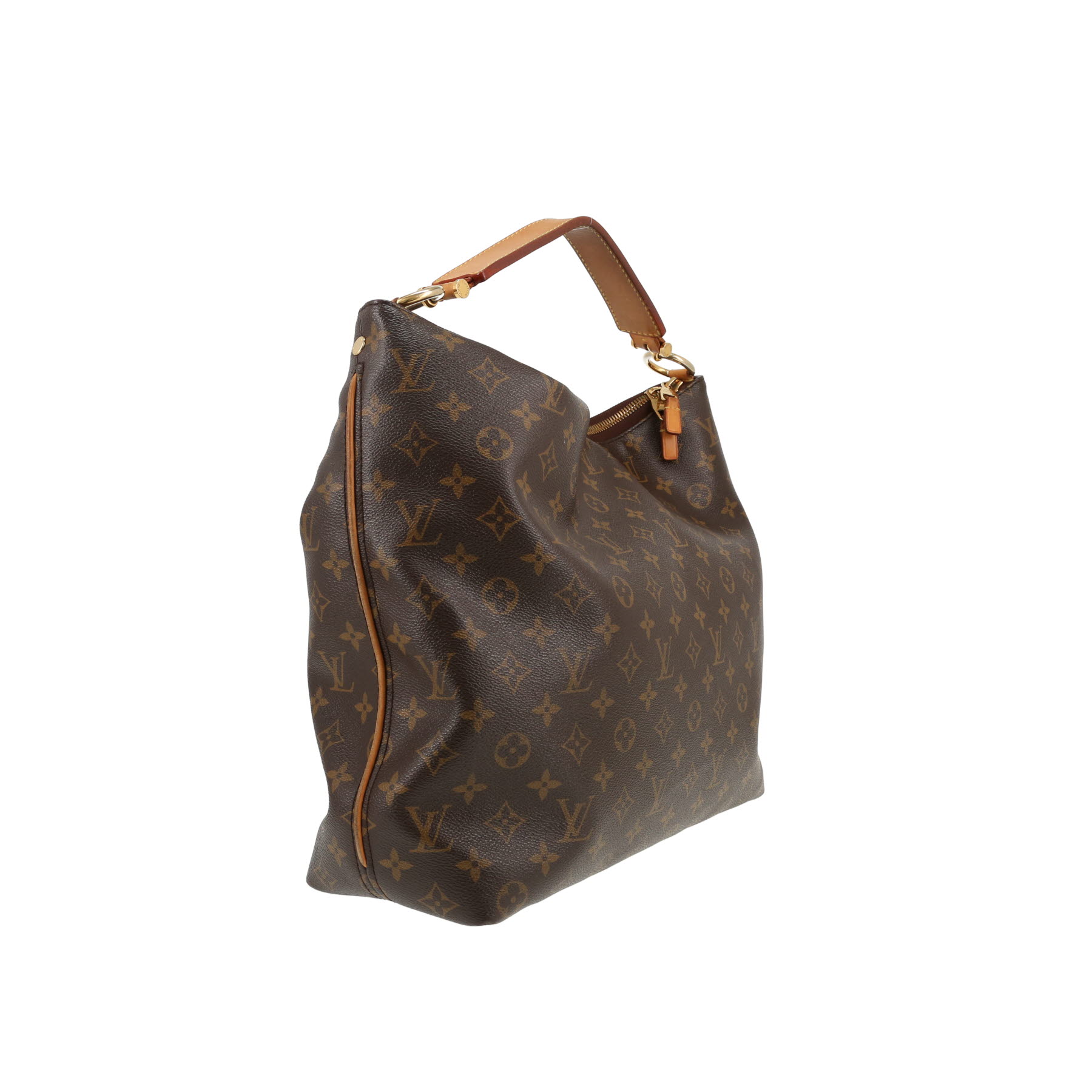 Borsa Louis Vuitton  Sully in tela monogram marrone e pelle naturale