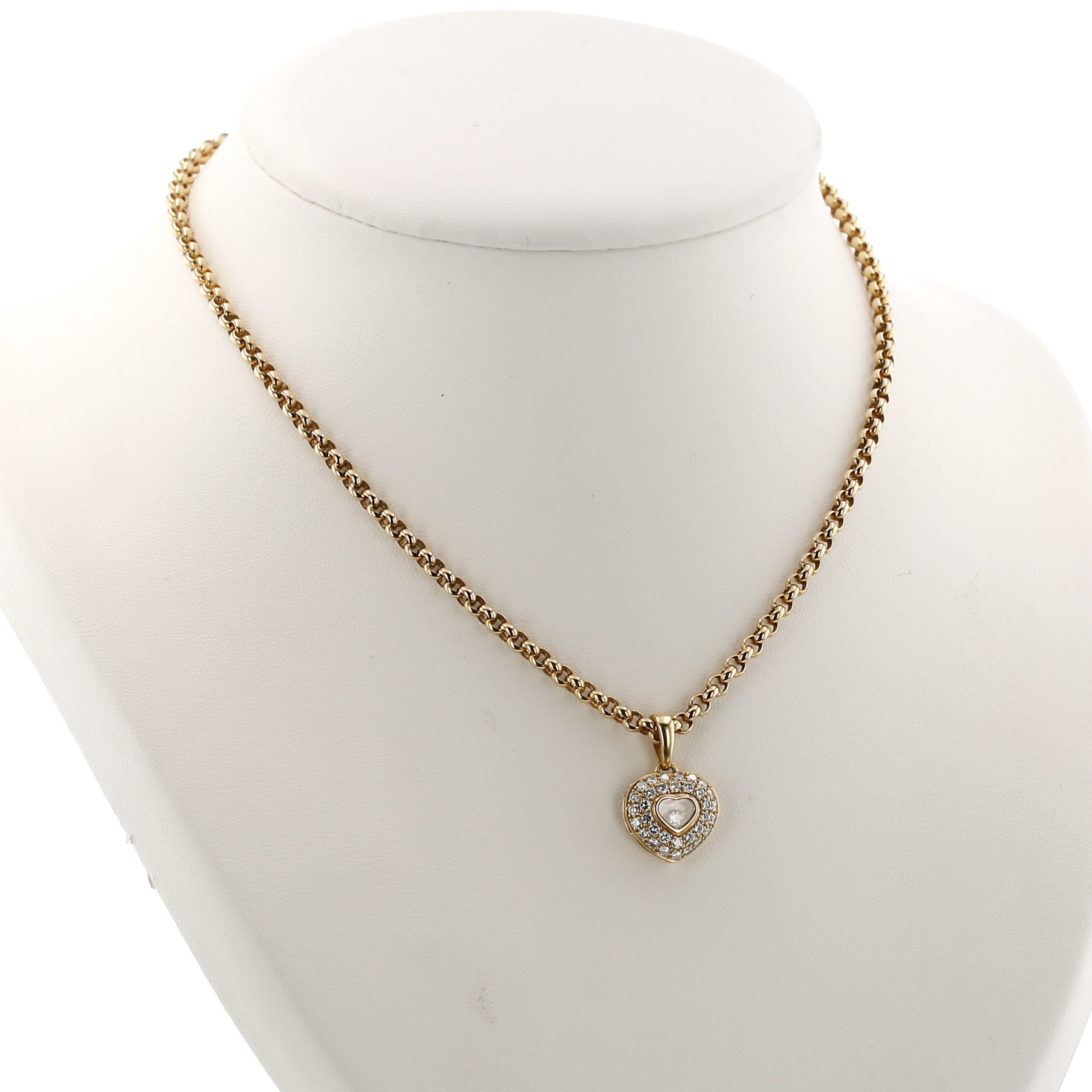 Collier Chopard Happy Diamonds en or jaune et diamants