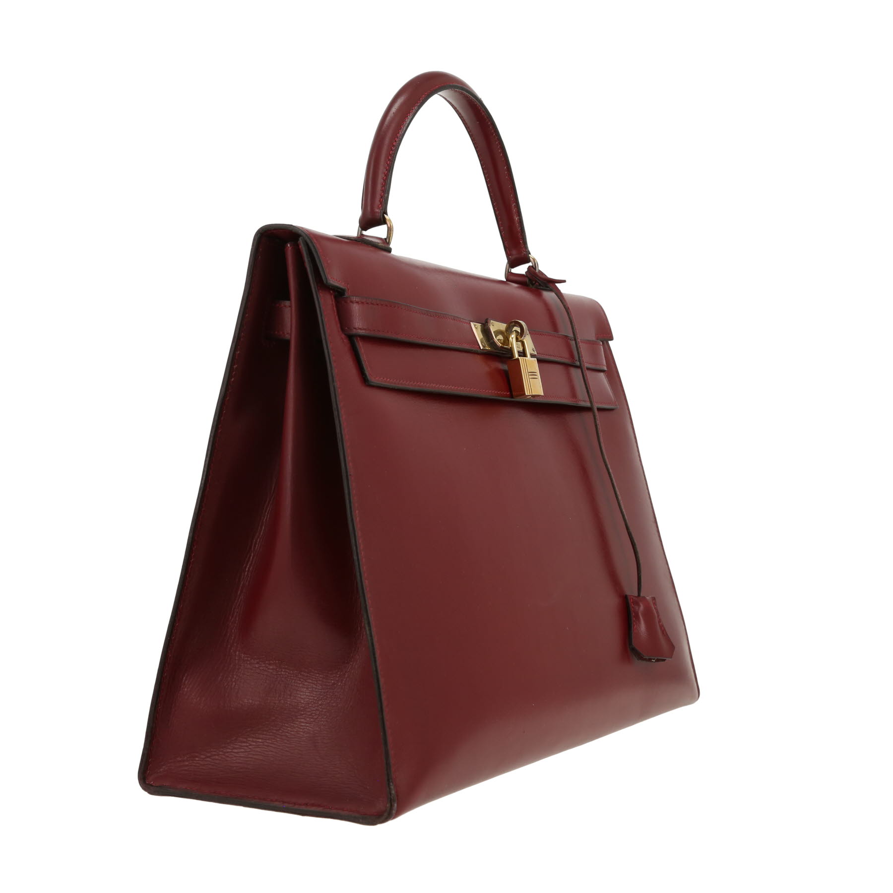 Sac à main Hermès  Kelly 35 cm en cuir box rouge H
