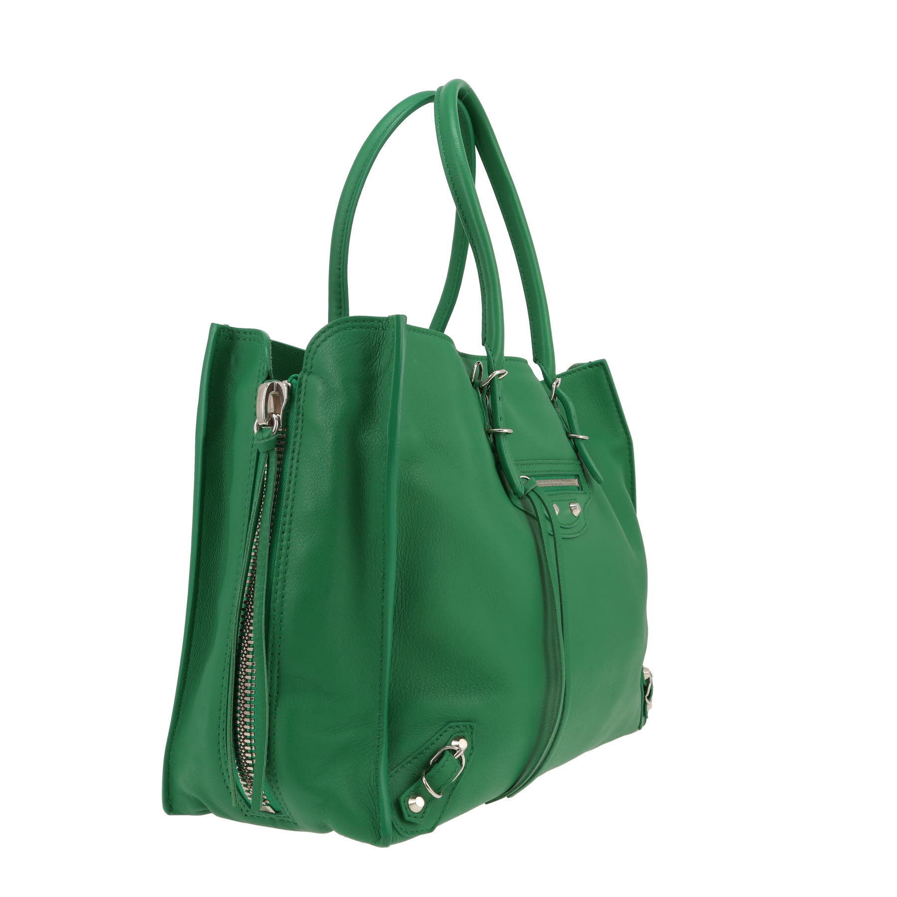 Sac cabas Balenciaga  Papier en cuir vert