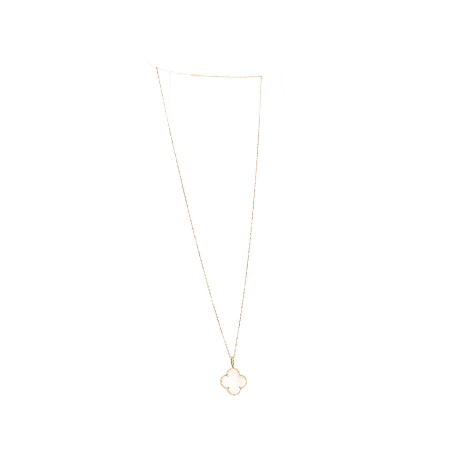 Van Cleef & Arpels Magic Alhambra long necklace in yellow gold and mother of pearl