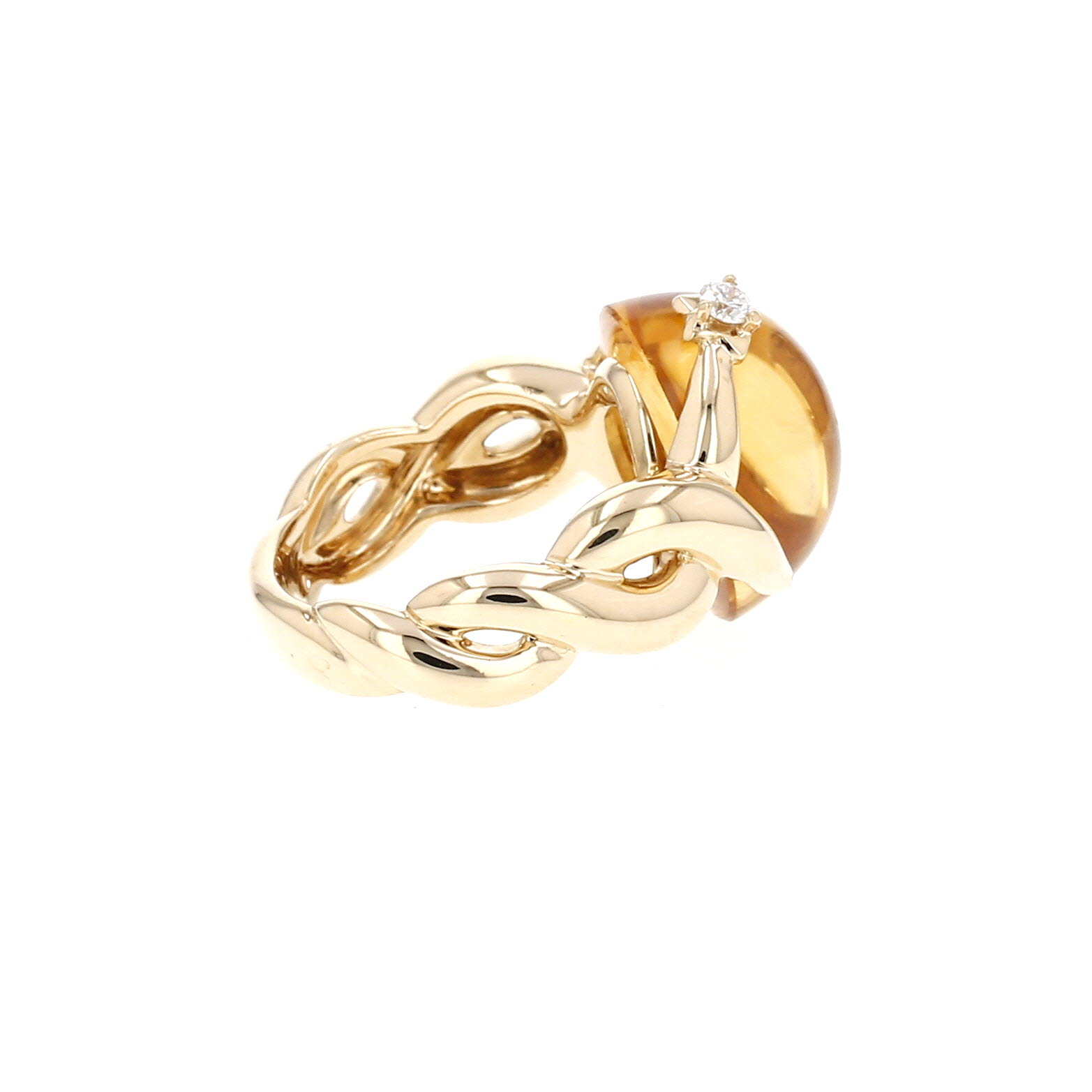 Sortija Chanel Comètes de oro amarillo, citrino y diamantes