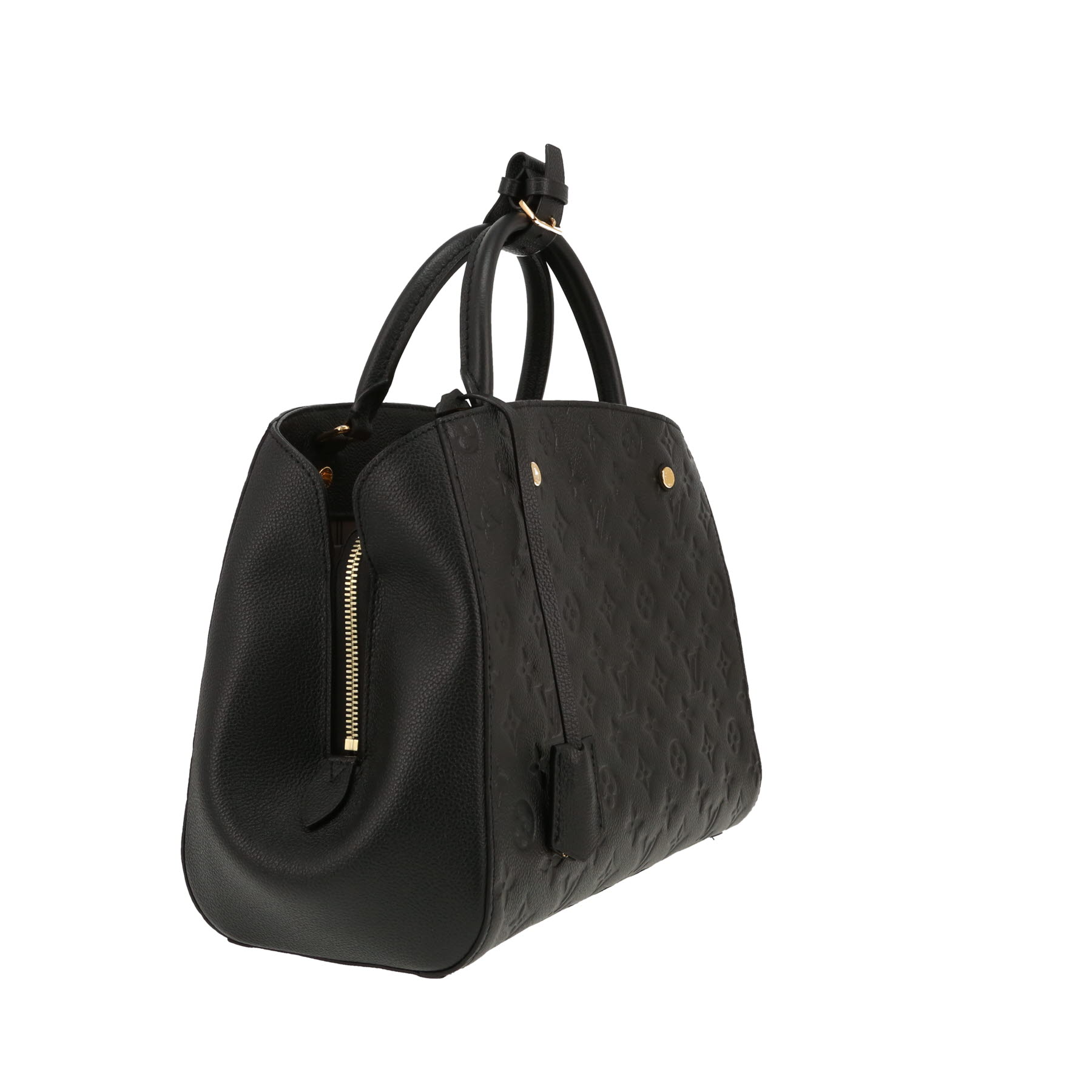 Bolso de mano Louis Vuitton  Montaigne en cuero monogram huella negro
