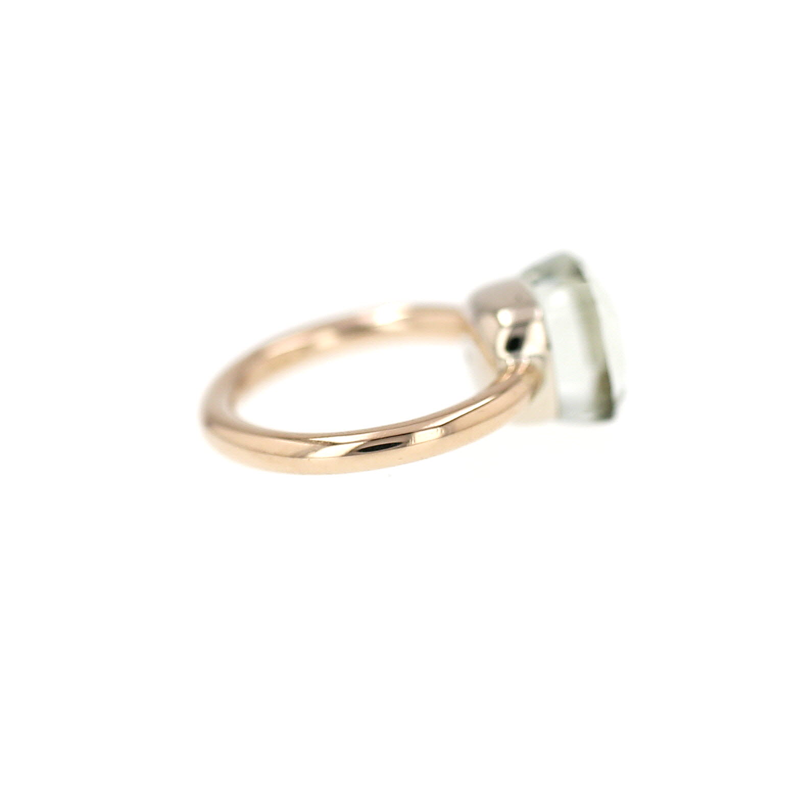 Bague Pomellato Nudo Classic en or rose et prasiolite