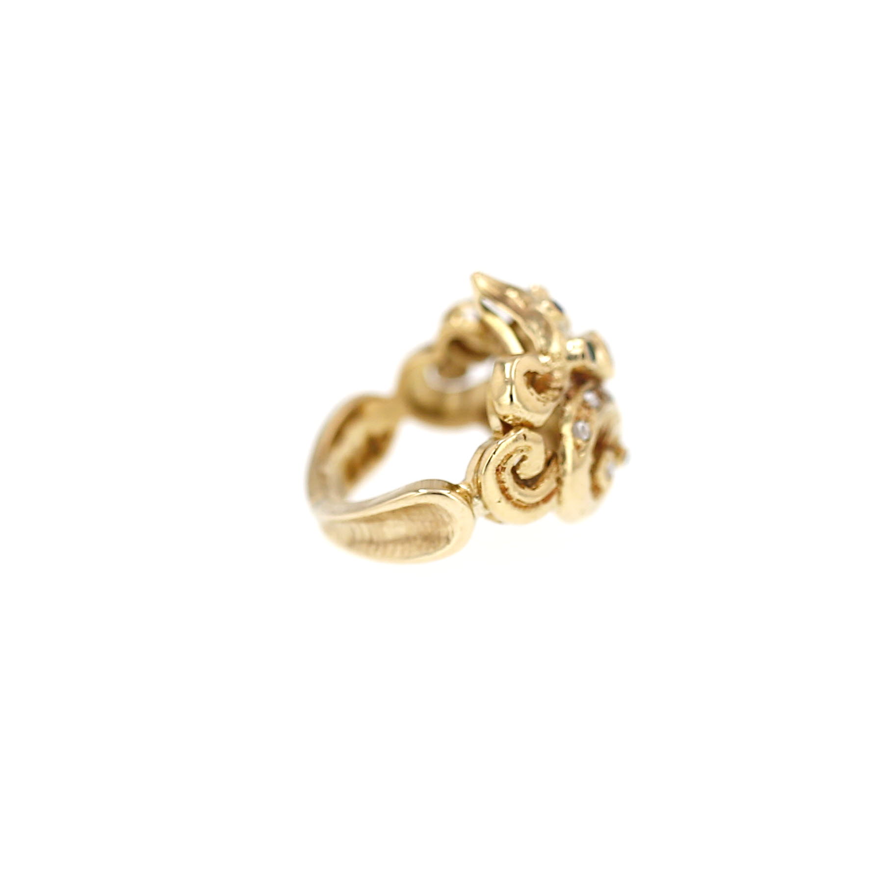 Lalaounis ring in yellow gold, sapphires and emeralds