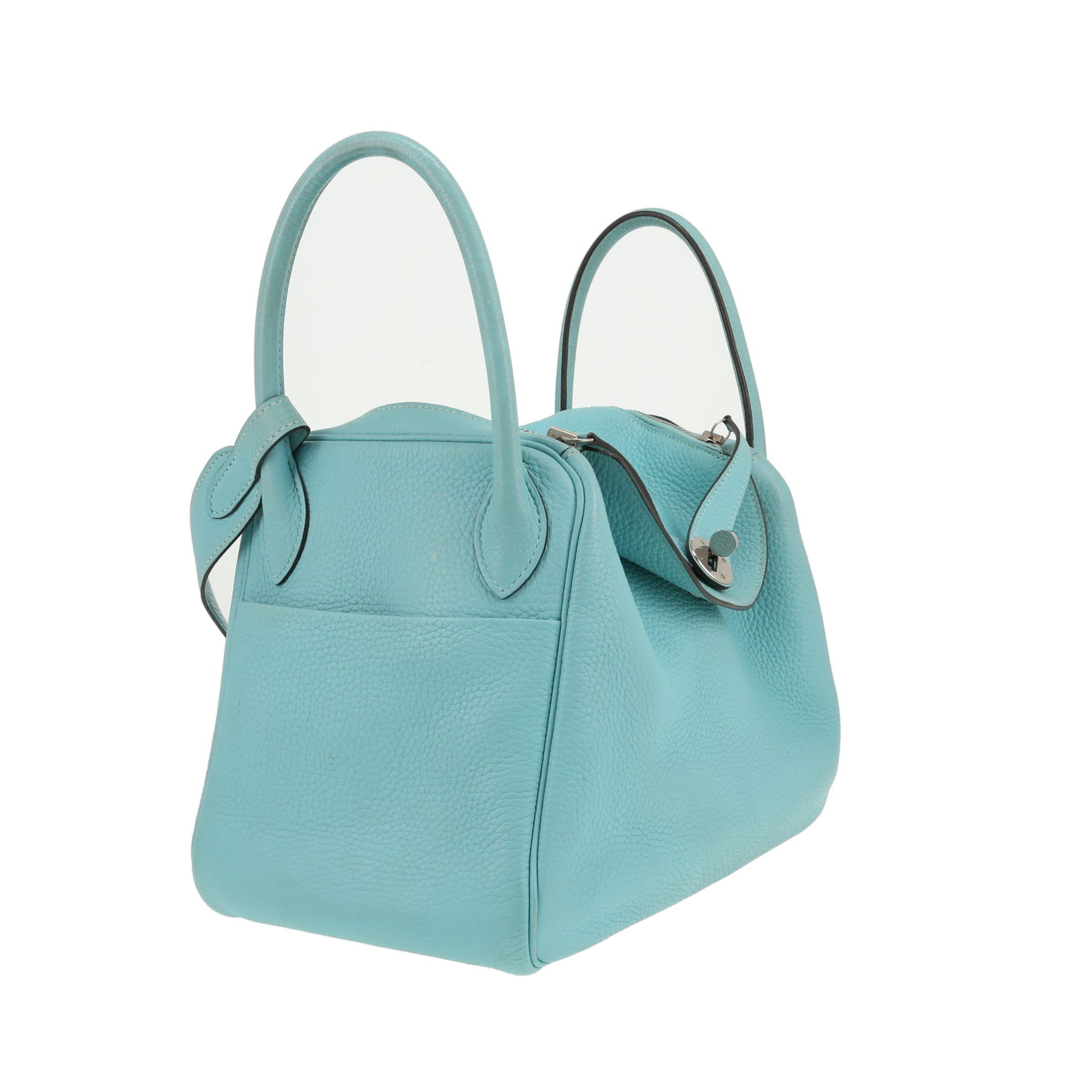 Hermès  Lindy 30 cm handbag  in blue togo leather