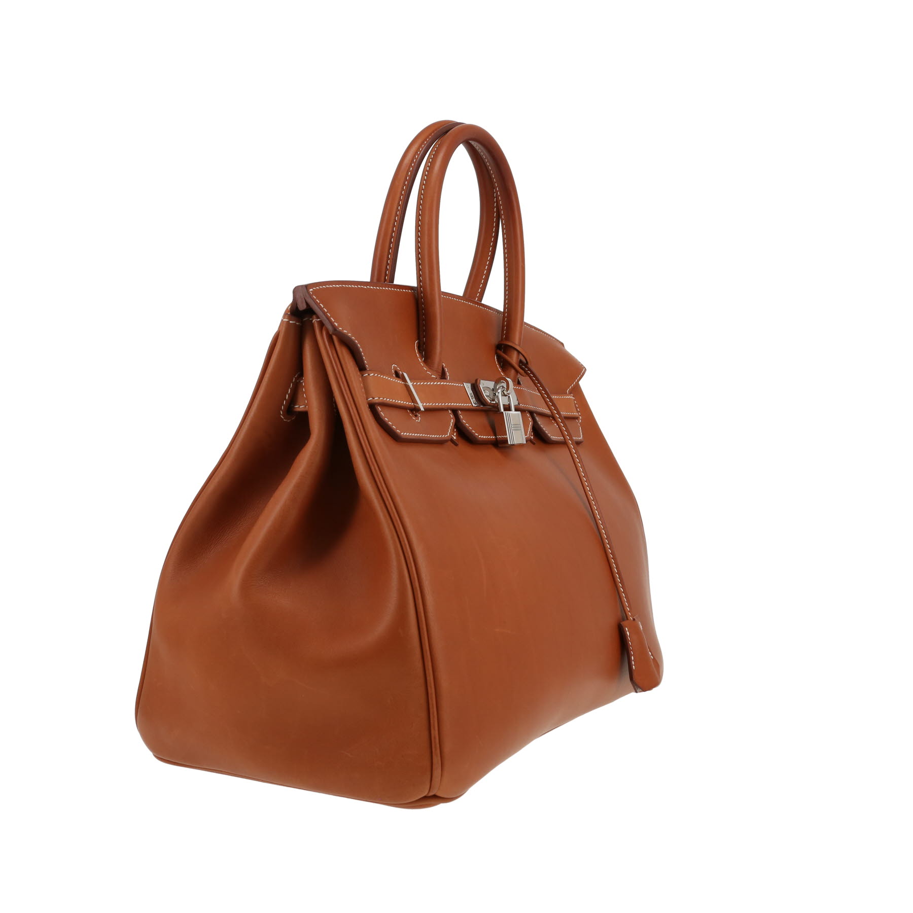 Sac à main Hermès  Birkin 35 cm en cuir Barénia fauve