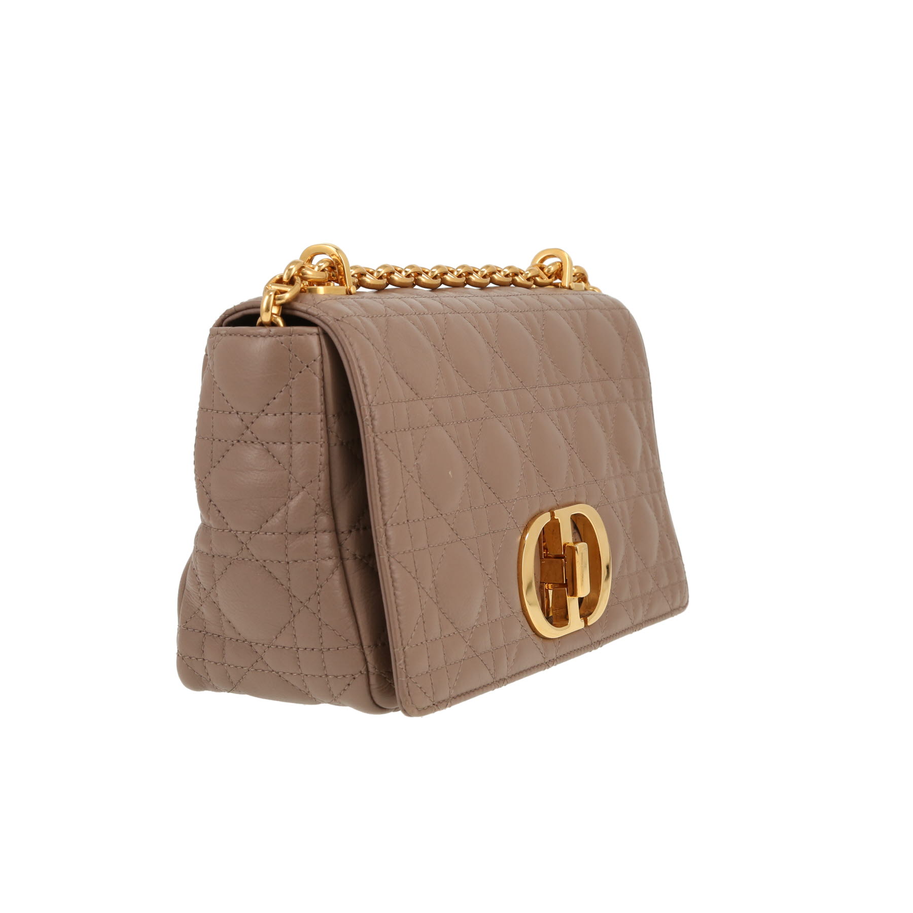 Dior  Caro shoulder bag  in beige leather cannage