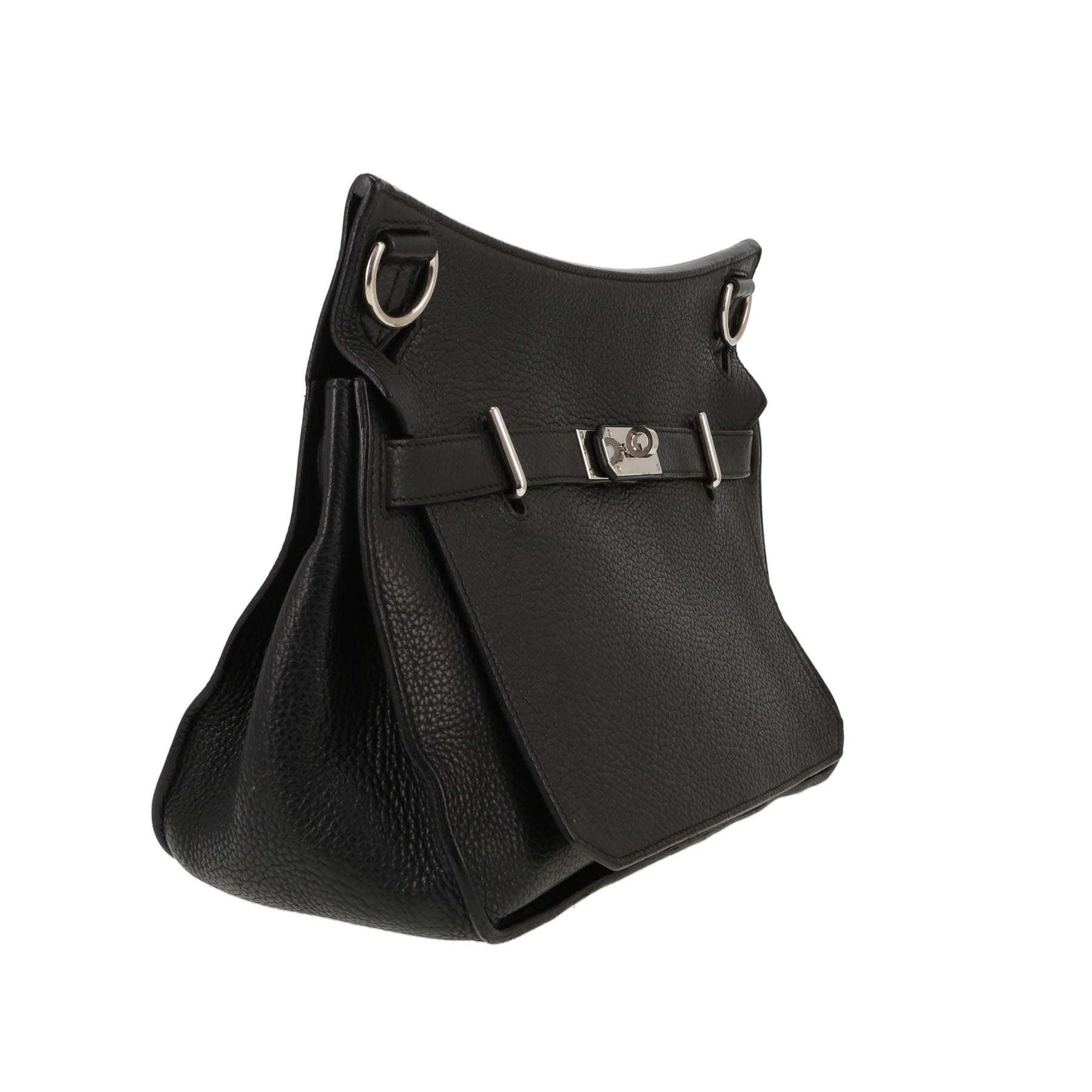 Sac bandoulière Hermès  Jypsiere 34 cm en cuir togo noir