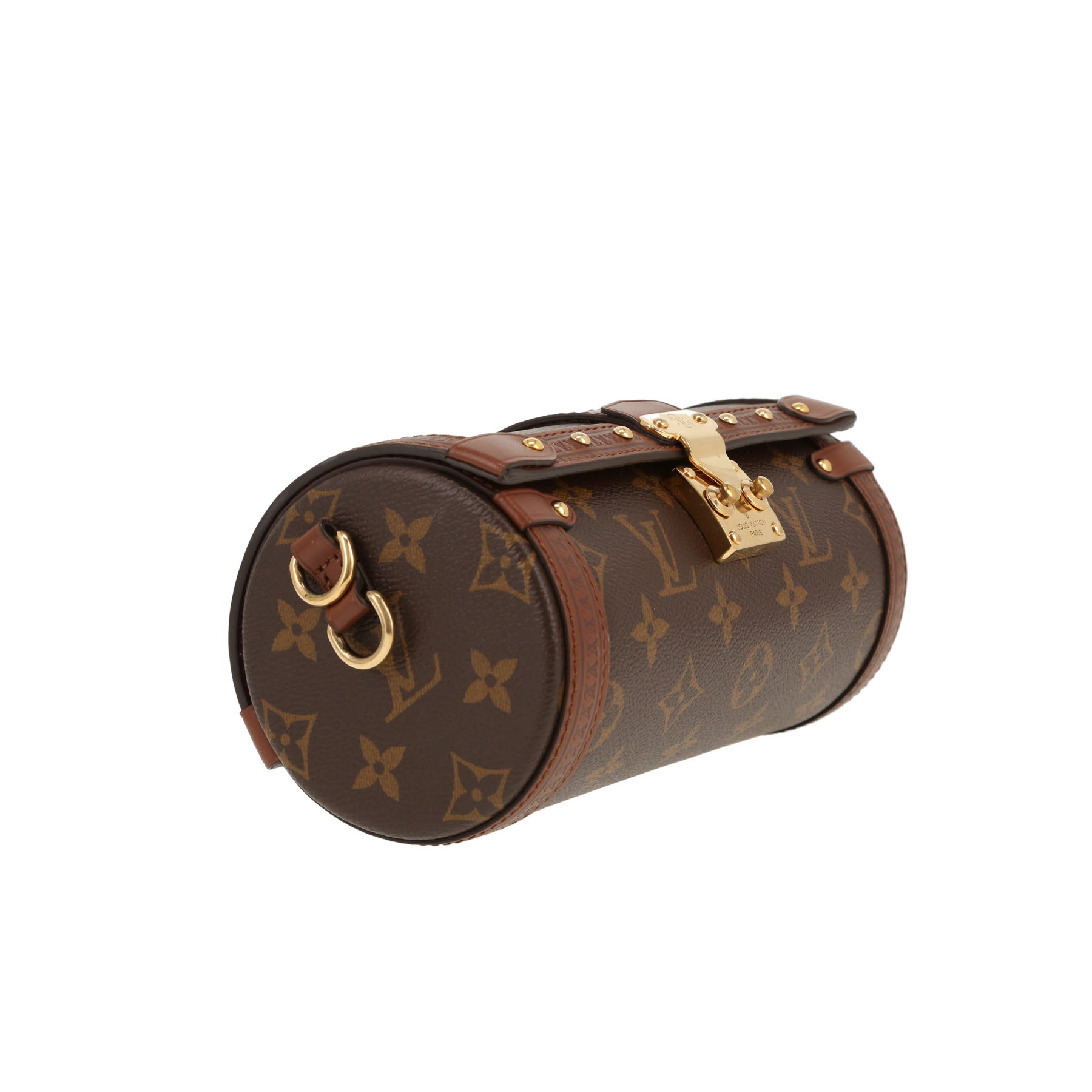 Sac bandoulière Louis Vuitton  Papillon Trunk en toile monogram marron et cuir marron