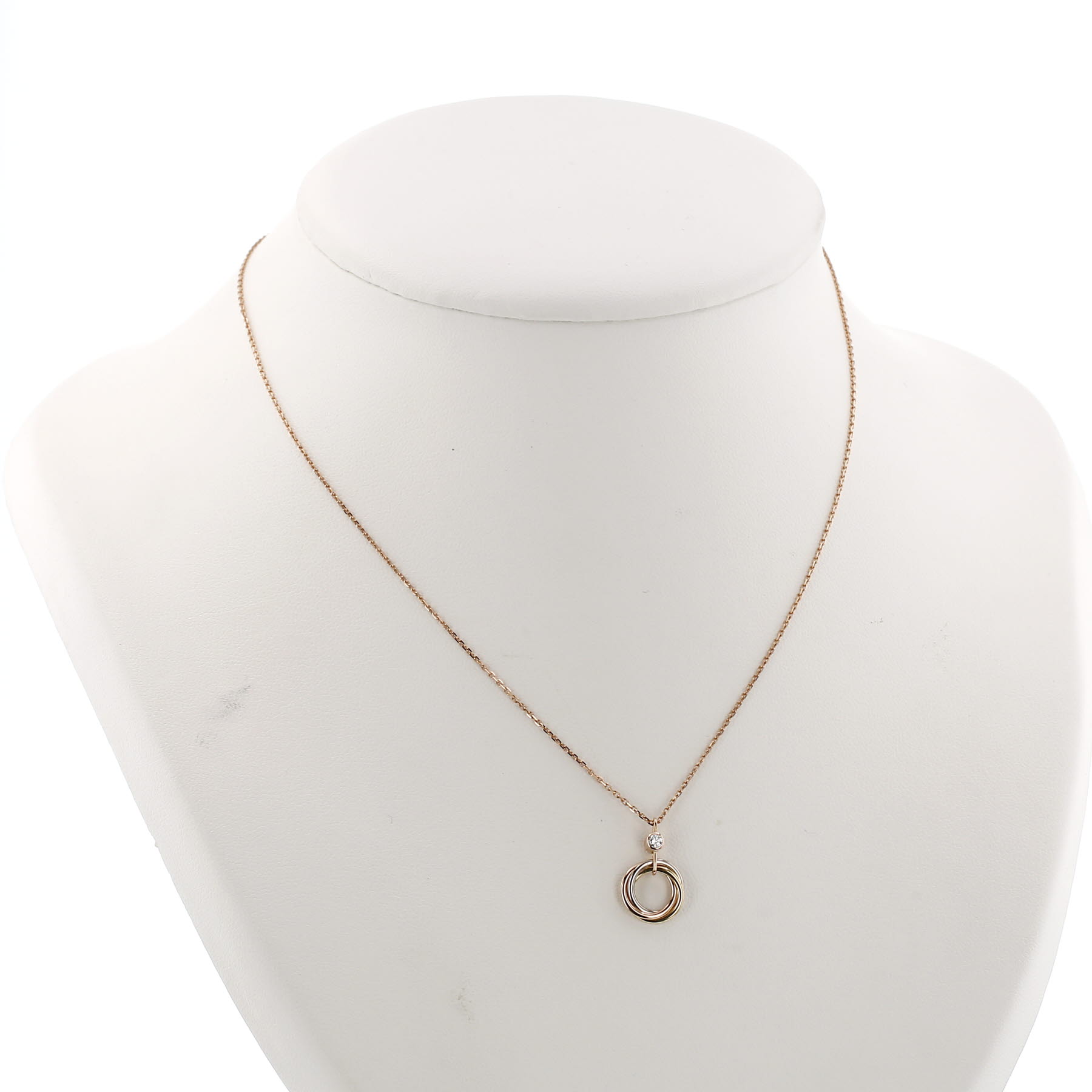 Collana Cartier Trinity in 3 ori e diamante