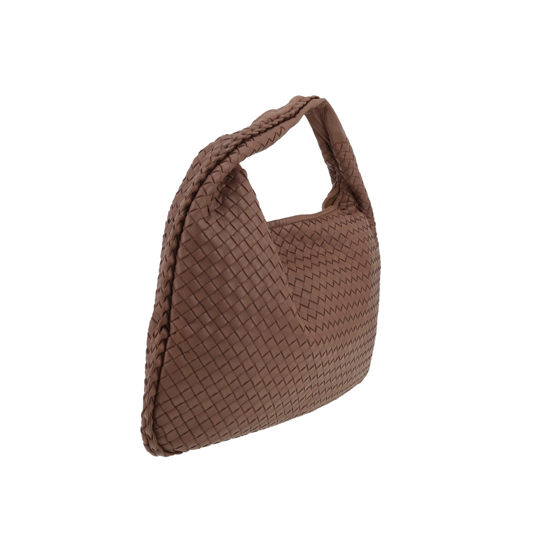 Bottega Veneta  Veneta handbag  in taupe intrecciato leather