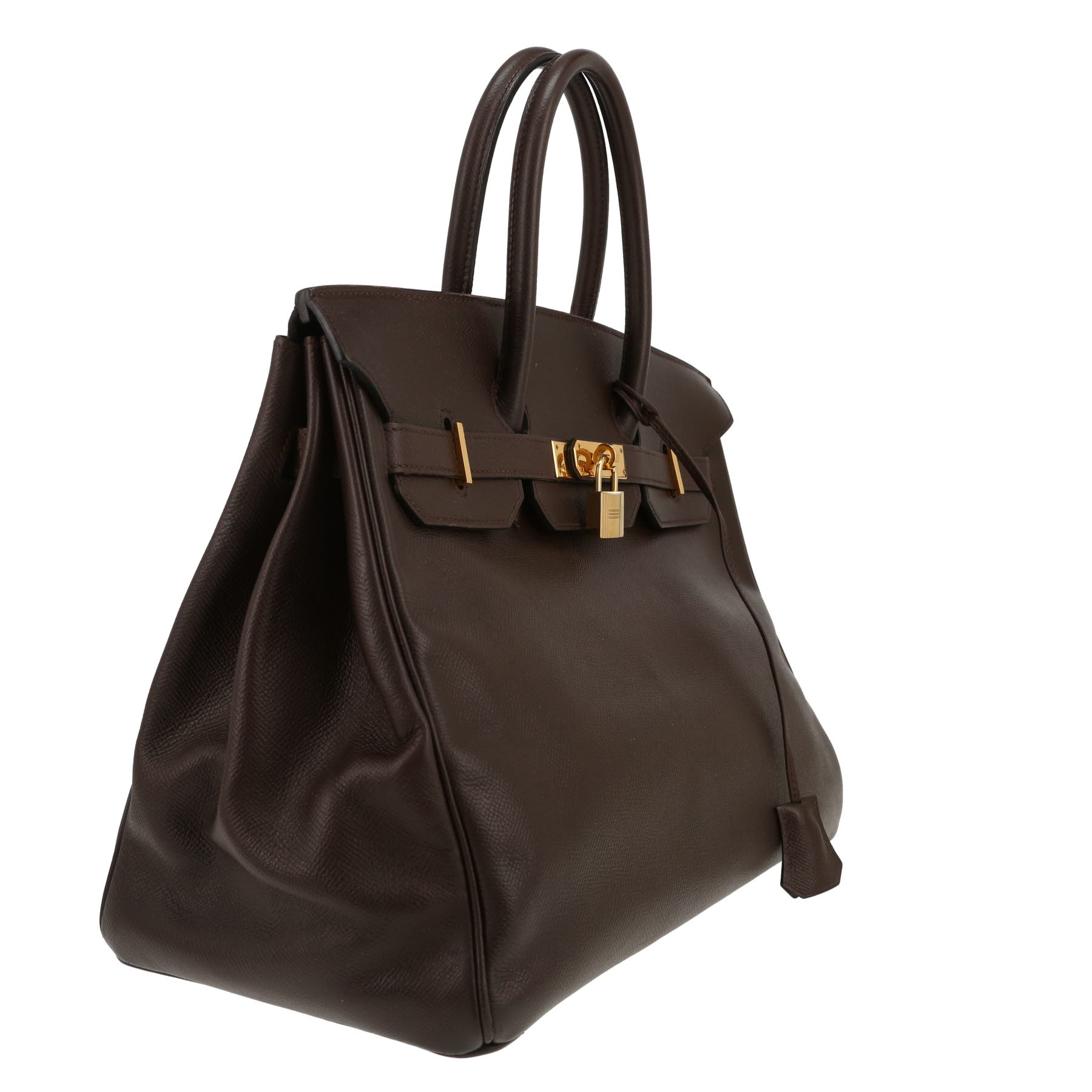 Hermès  Birkin 35 cm handbag  in brown Courchevel leather