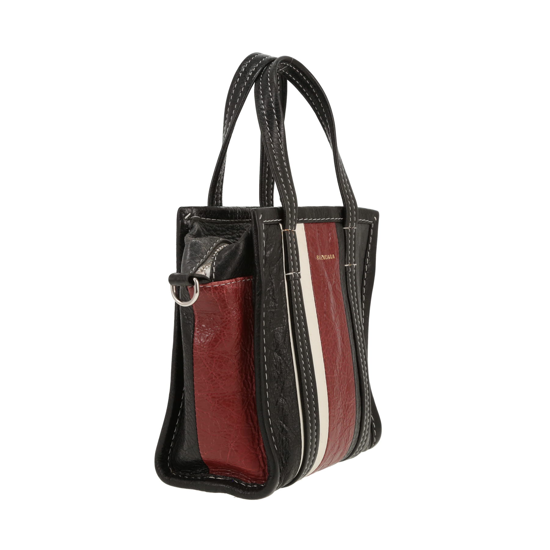 Shopping bag Balenciaga  Bazar shopper in pelle nera bordeaux e bianca
