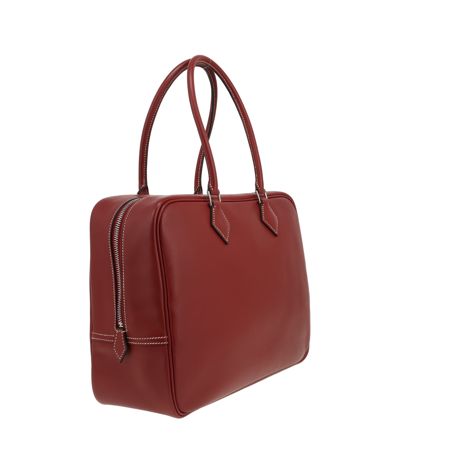 Hermès  Plume handbag  in red H box leather