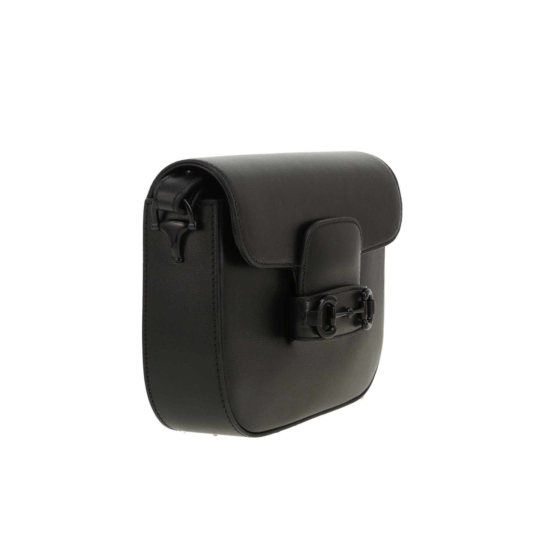 Gucci  1955 Horsebit shoulder bag  in black leather