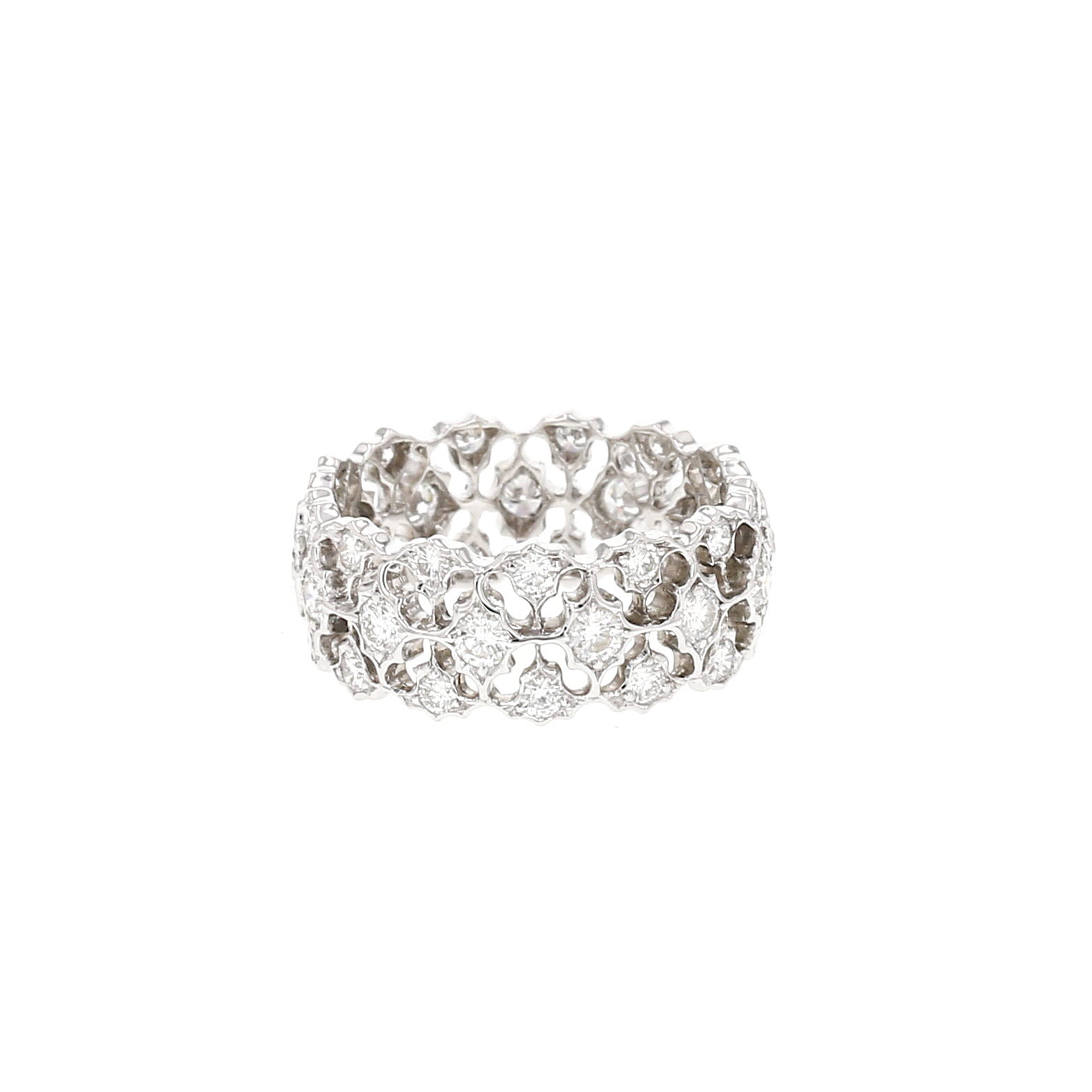 Sortija Buccellati  de oro blanco y diamantes