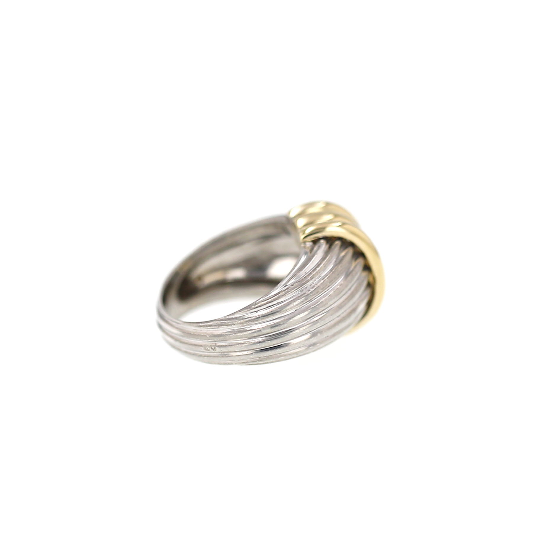 O.J. Perrin  ring in yellow gold and silver
