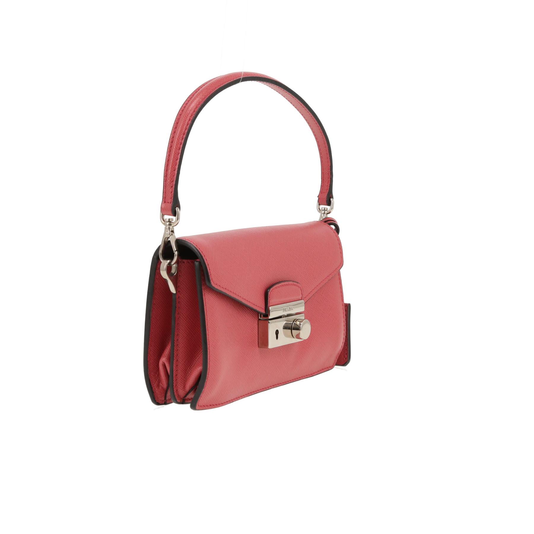 Prada   shoulder bag  in pink leather saffiano
