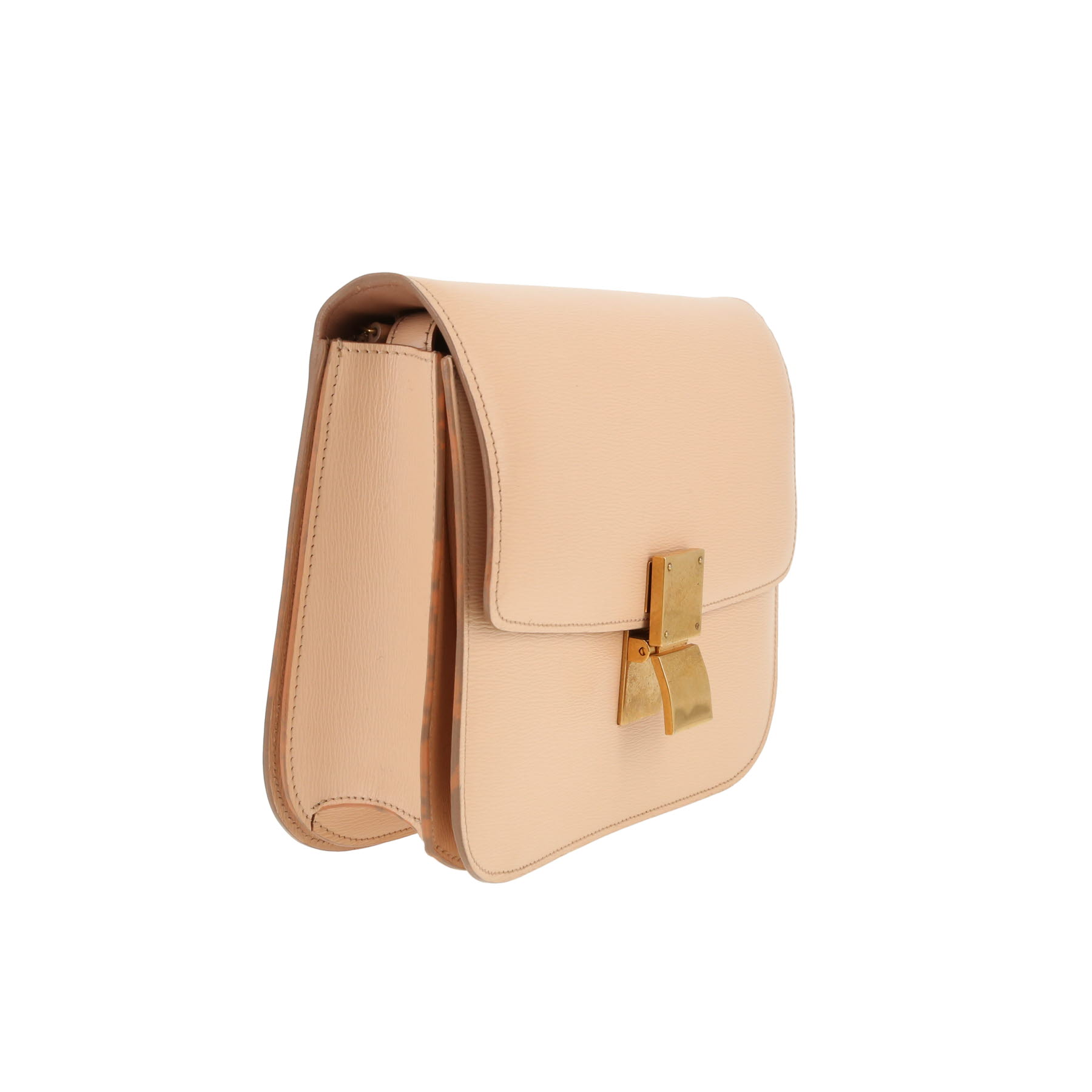 Celine  Classic Box shoulder bag  in beige leather
