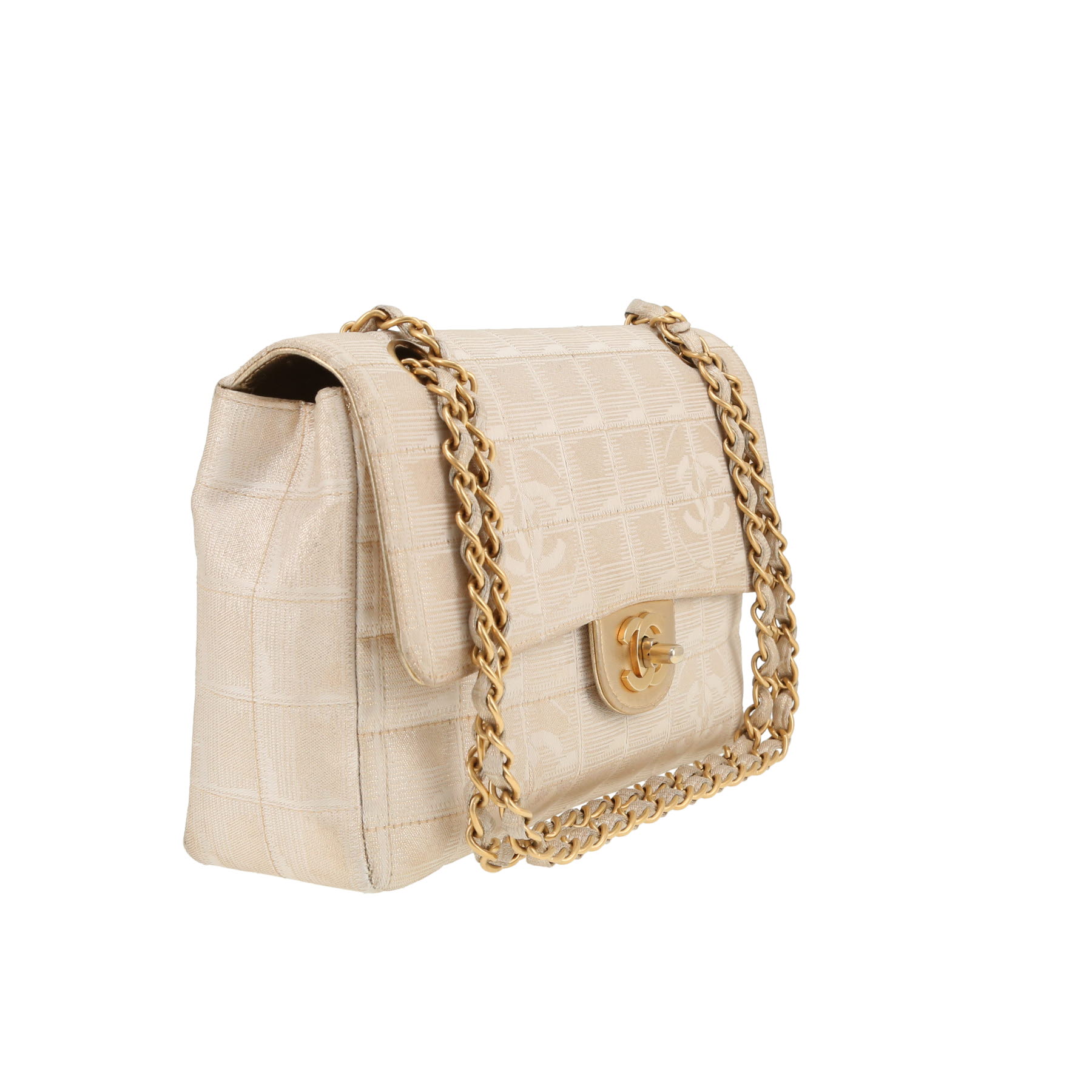 Borsa Chanel  Timeless in tela beige iridescente